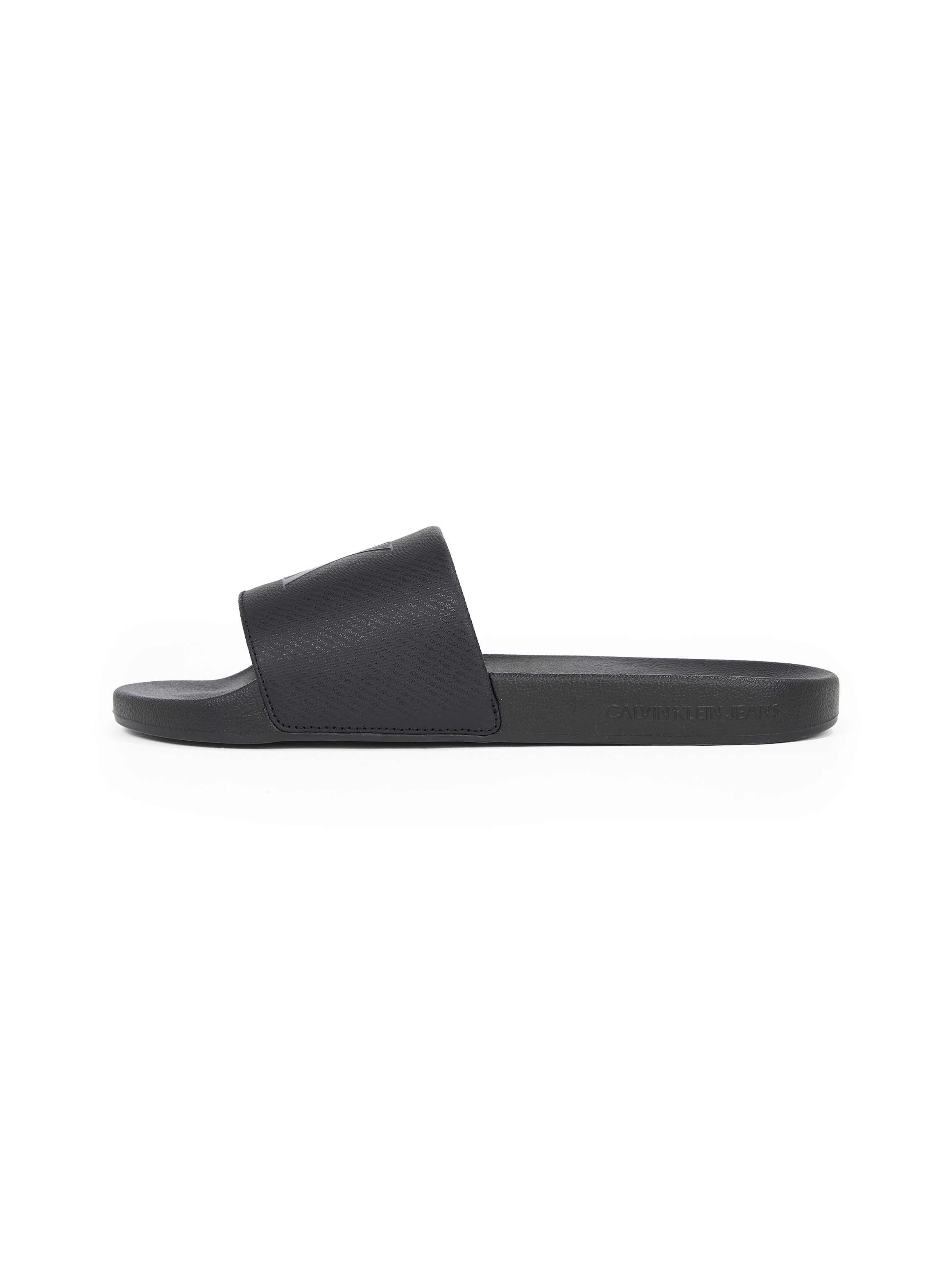 Calvin Klein Jeans Badepantolette »SLIDE AOP PRINT«, Schlappen, Poolslides, Sommerschuh, Strandschuh mit Logo