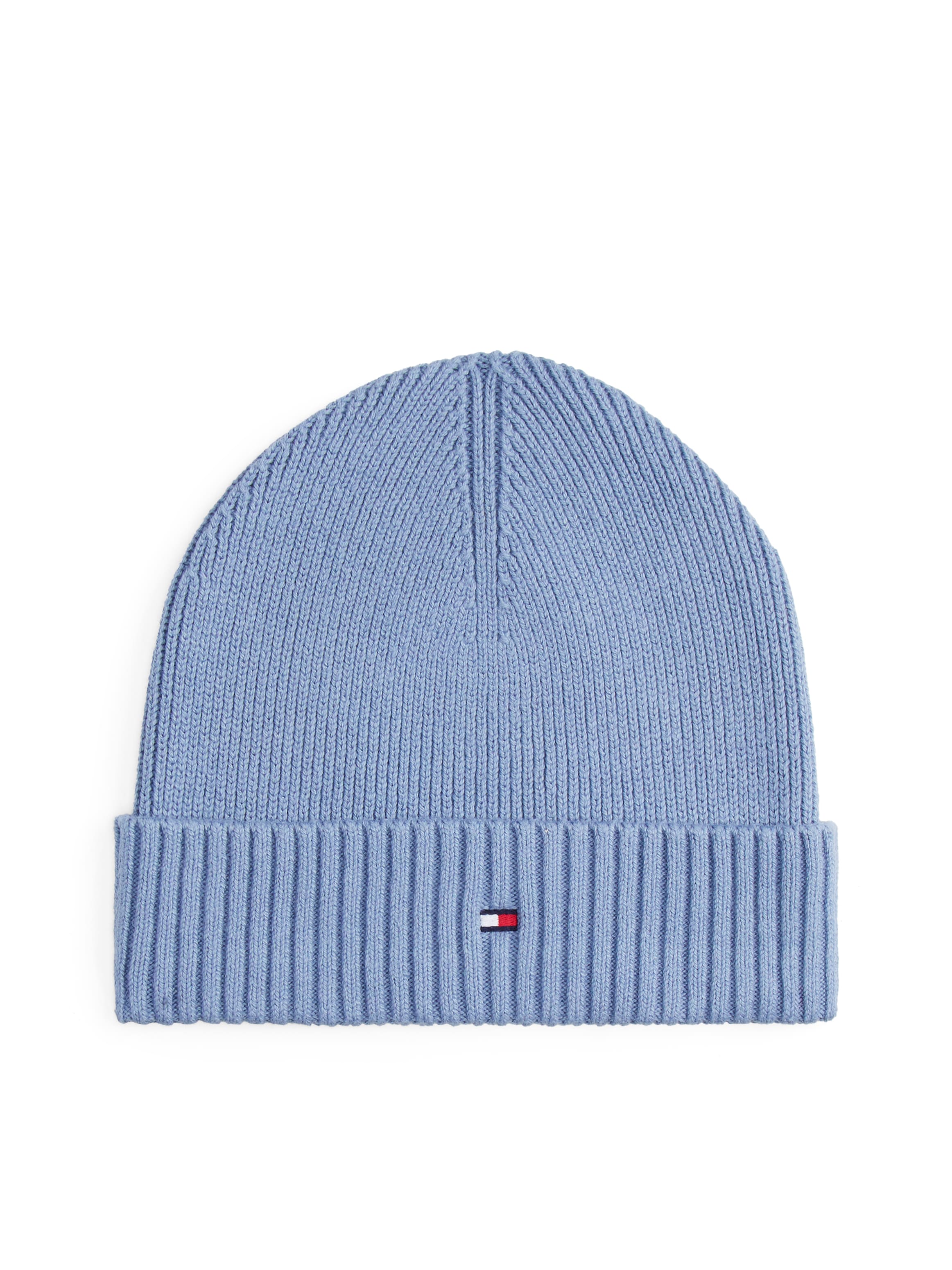 Tommy Hilfiger Strickmütze "TH FLAG PIMA COTTON BEANIE" Beanie mit Logostic günstig online kaufen