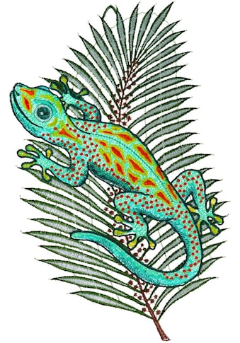 Fensterbild »Fensterbild "Gecko" farbig«