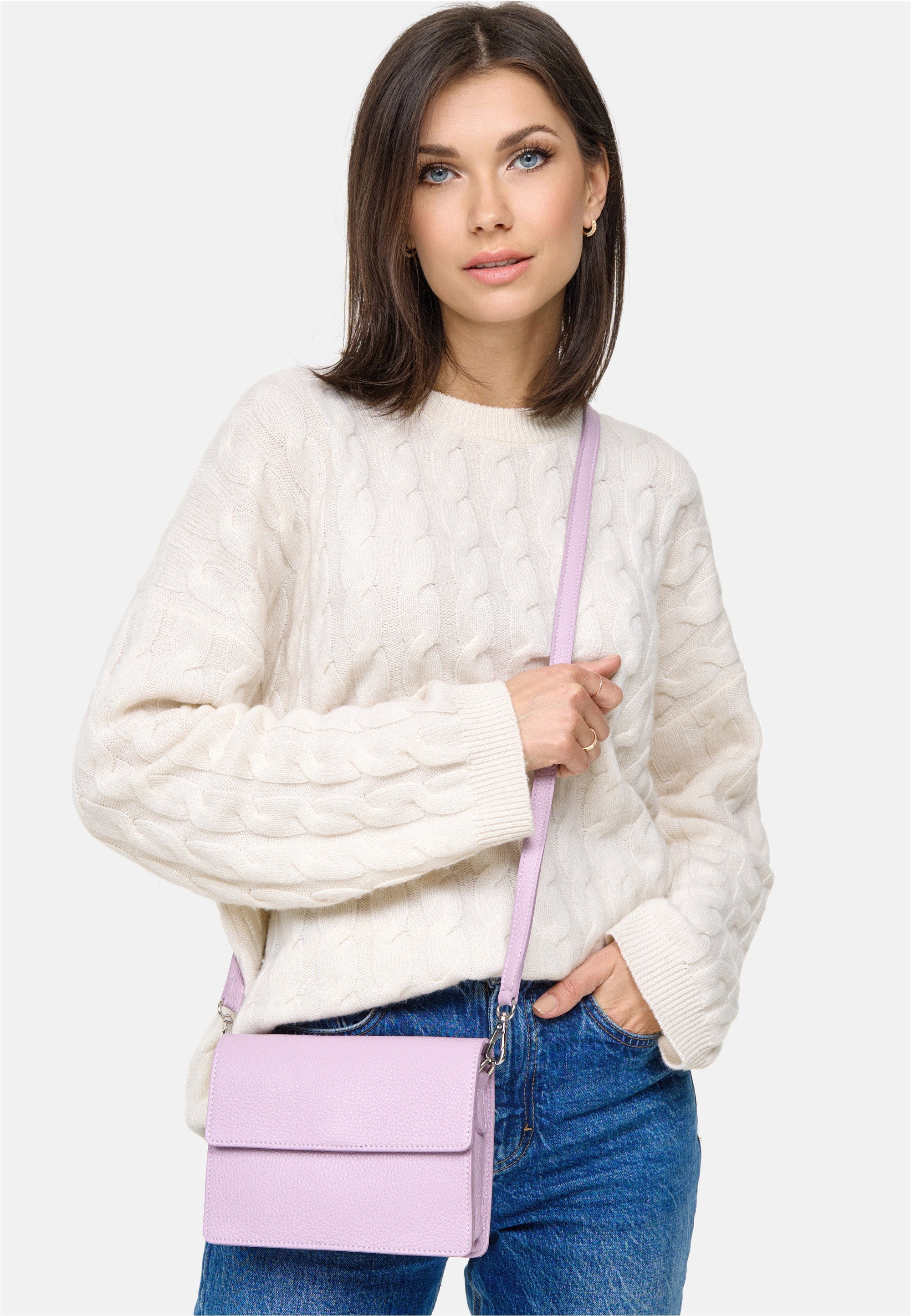 Harpa Schultertasche »June« aus echtem Leder