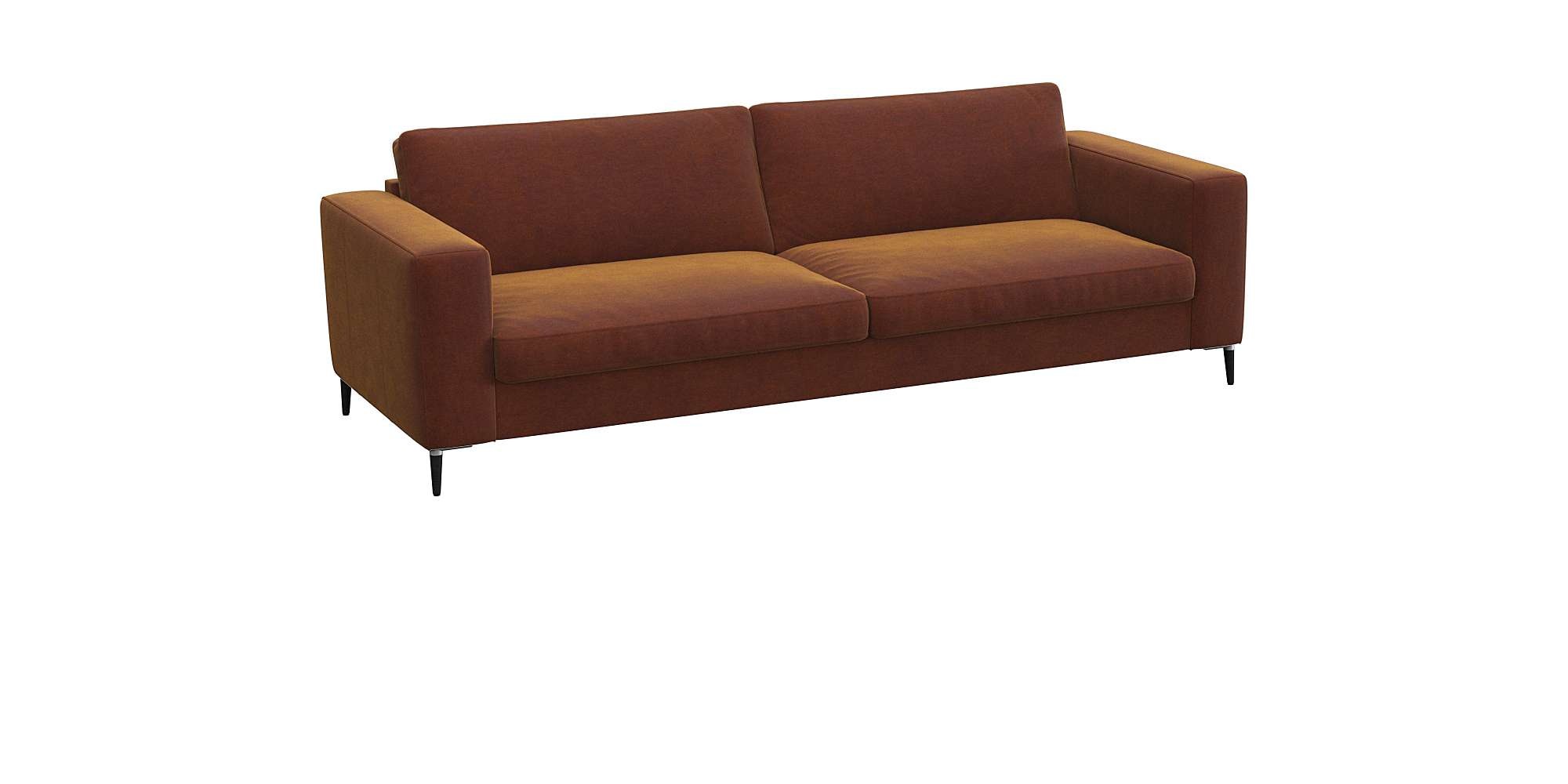 FLEXLUX 3-Sitzer »Fiore, super Sitzkomfort durch Kaltschaum im Sitz«, breite Armlehnen, Füße Alu+schwarz