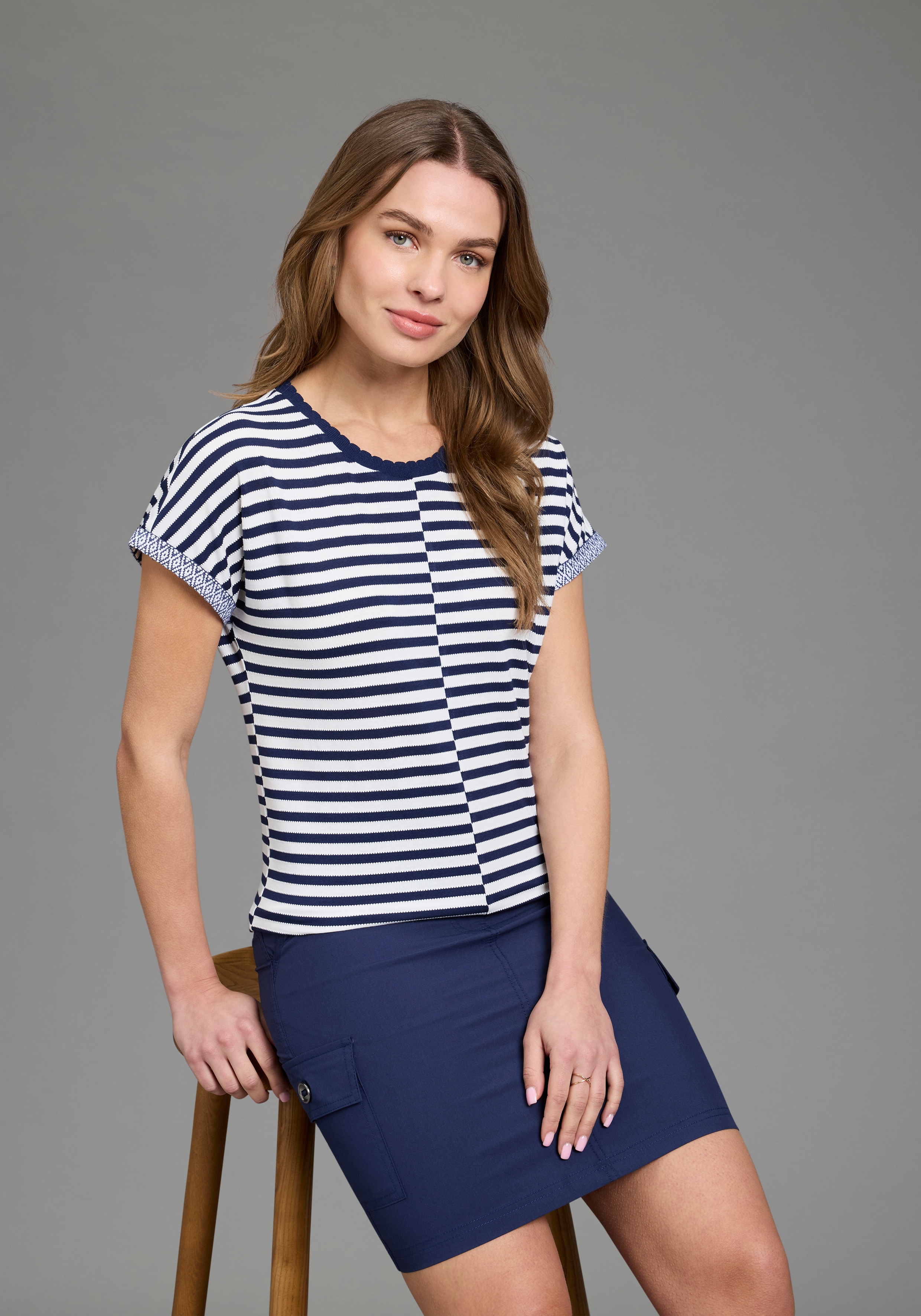 KangaROOS T-Shirt Kurzarmshirt, maritim, verspielte Details