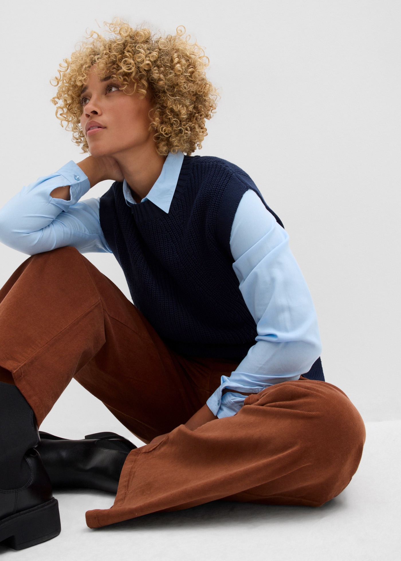 bonprix Cordhose  mit Elasthan-Anteil, knöchelfrei
