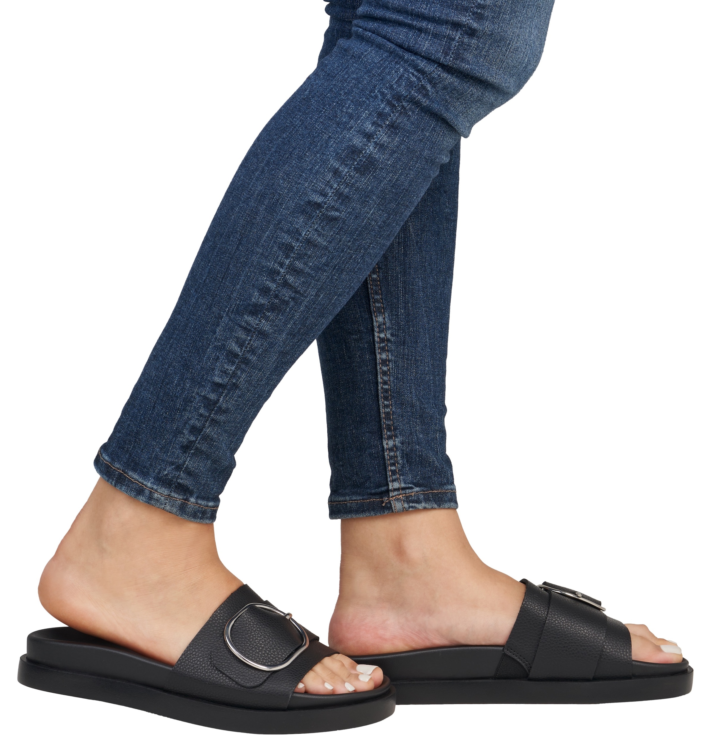 RIEKER Sport Pantolette, Sommerschuh, Strandschuh, Urlaubschuh, Hausschuh mit Zierschnalle