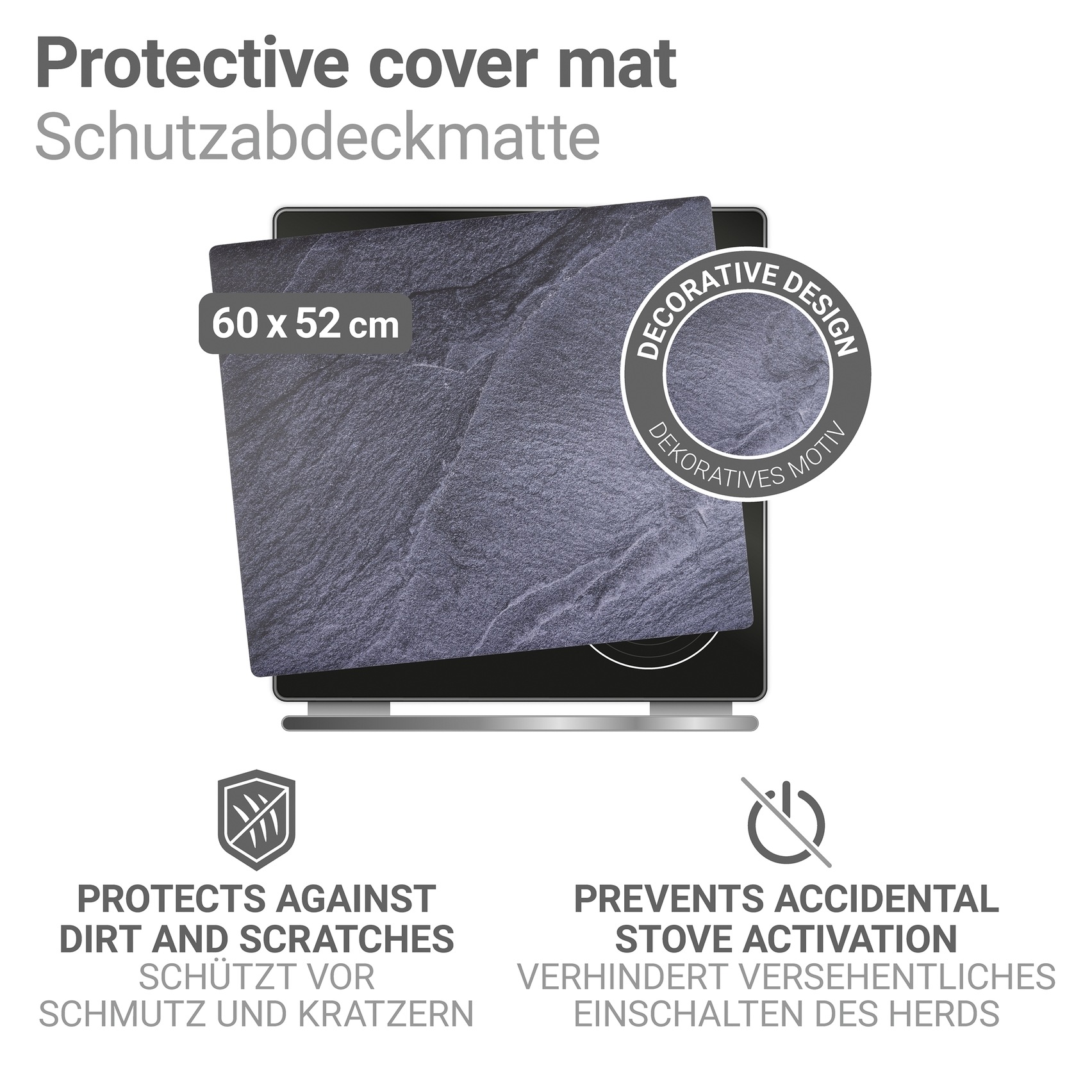 WENKO Herd-Abdeckplatte »Modell Schiefer«