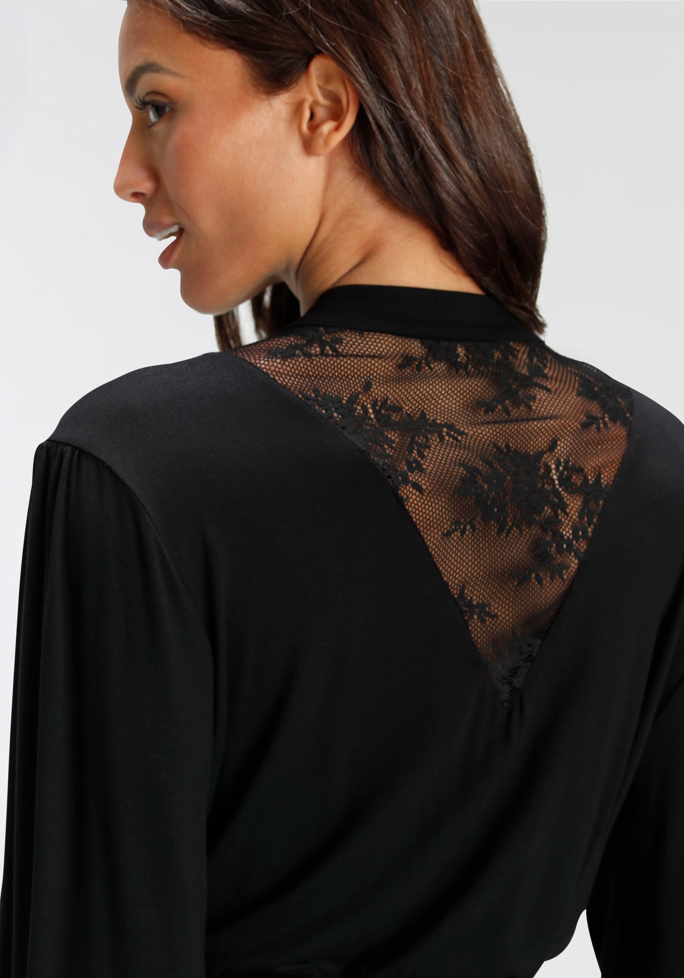 Bruno Banani Kimono, mit schönen Spitzendetails