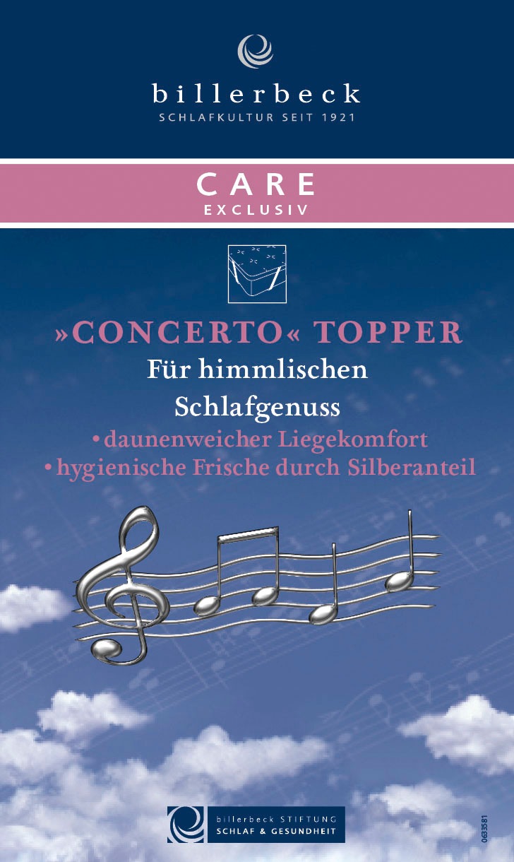 billerbeck Matratzenauflage »724 Concerto«, Die softe Matratzenauflage für hygienisch frischen Schlafgenuss
