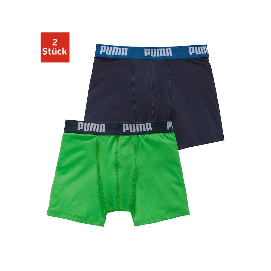 PUMA Boxer, (Packung, 2 St.), aus elastischer Baumwolle für Jungen