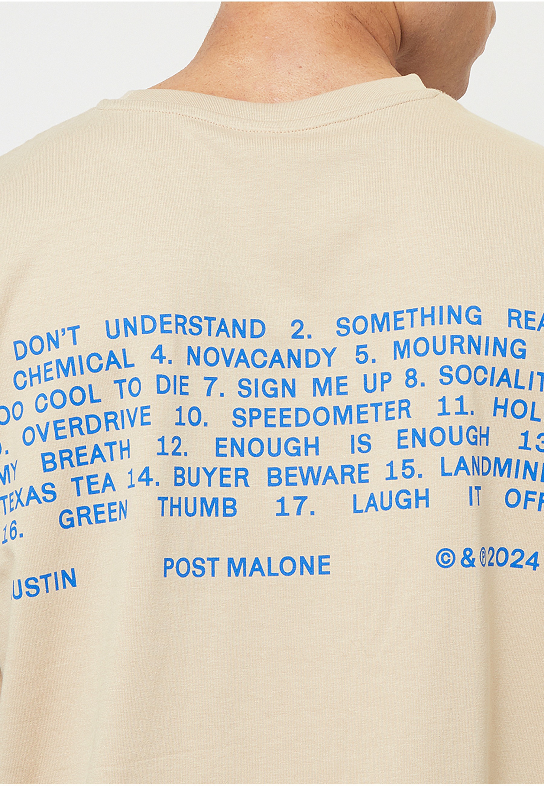 Merchcode T-Shirt »Merchcode Post Malone Tracklist Oversize Tee« 1 Stk.