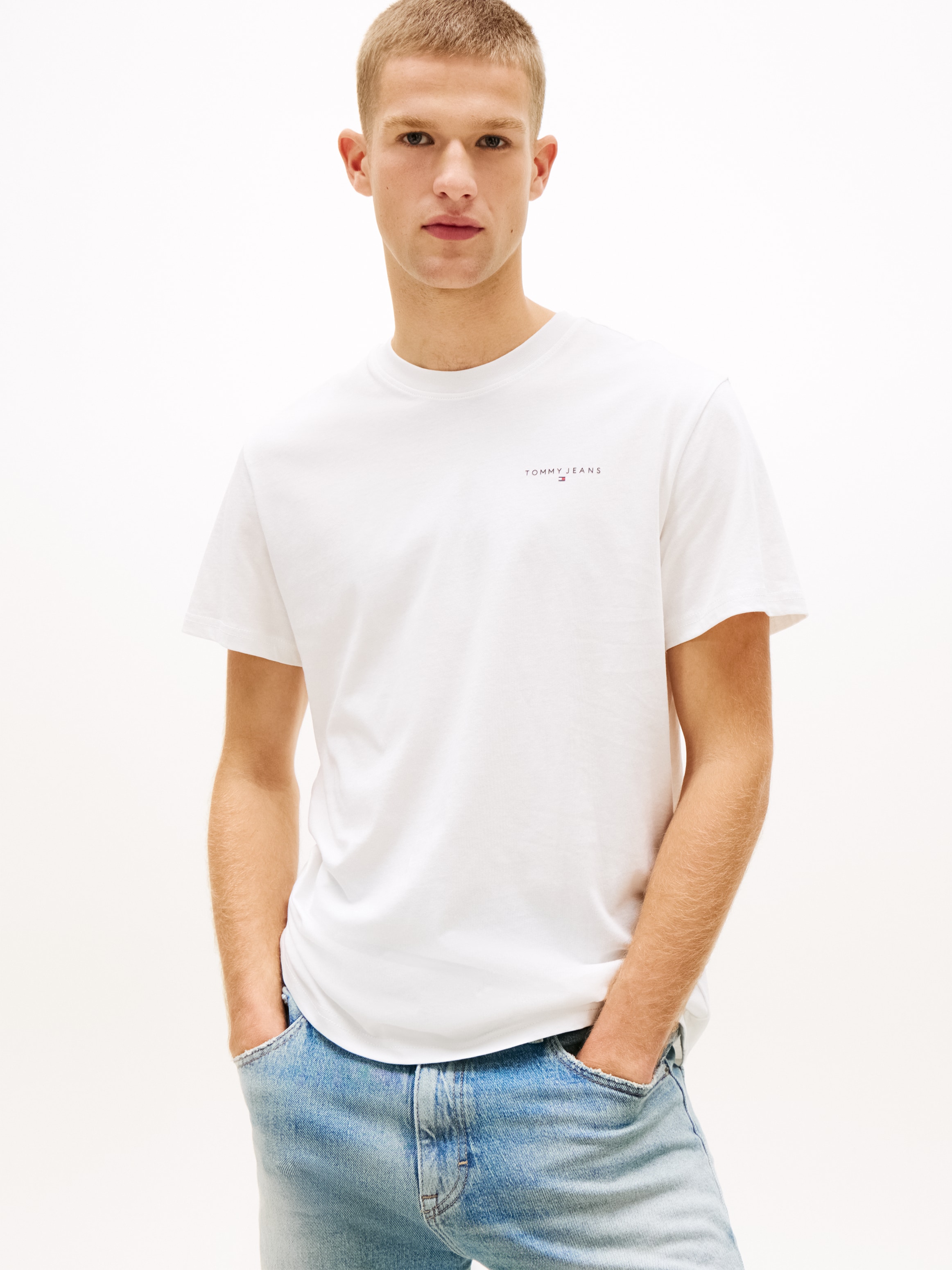 Tommy Jeans T-Shirt "TJM SLIM FIT LINEAR 2PACK" Packung, 2 tlg. Rundhals, J günstig online kaufen