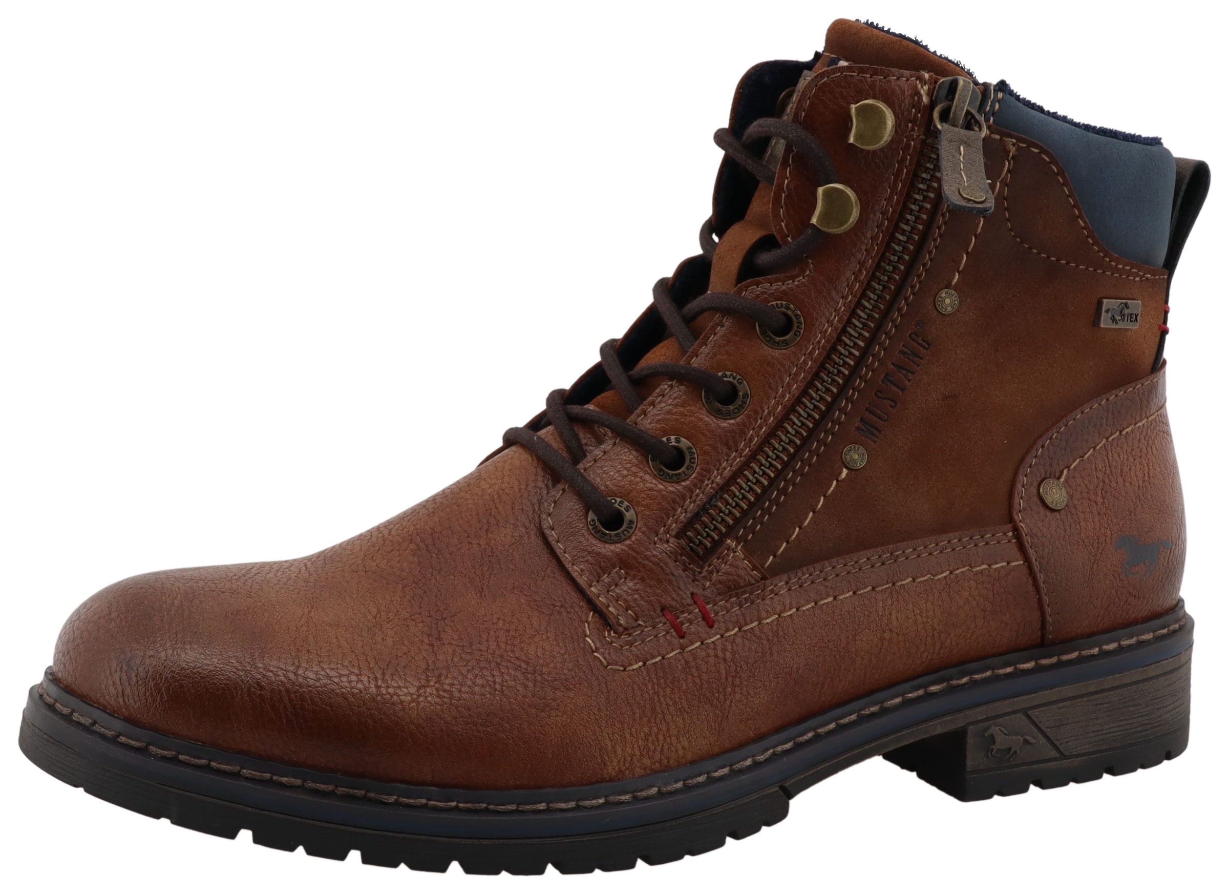 Mustang Shoes Schnürboots "Marcas" Business Stiefel, Boots mit Textilfutter günstig online kaufen