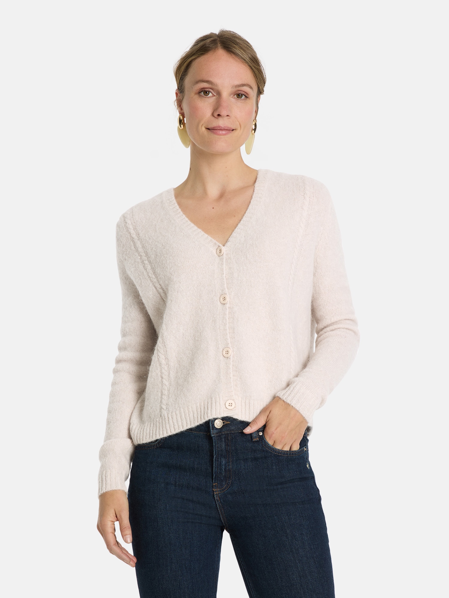 Lieblingsstück Strickjacke "HenjaL", mit V-Neck, Alpakamix günstig online kaufen