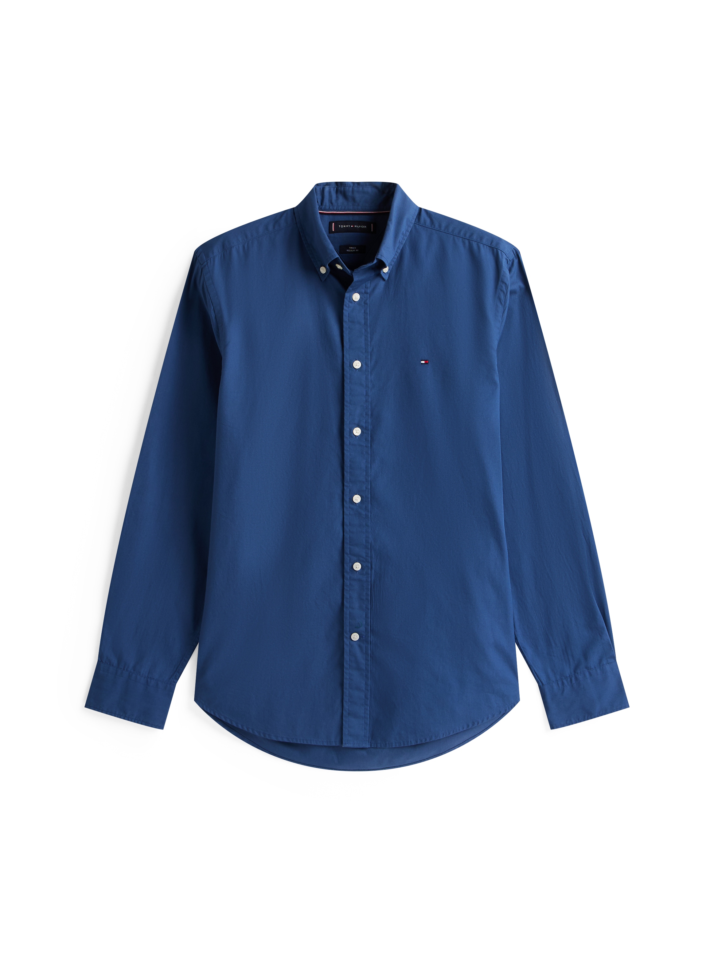 Tommy Hilfiger Businesshemd »FLEX POPLIN SOLID RF SHIRT 1«, mit Logostickerei