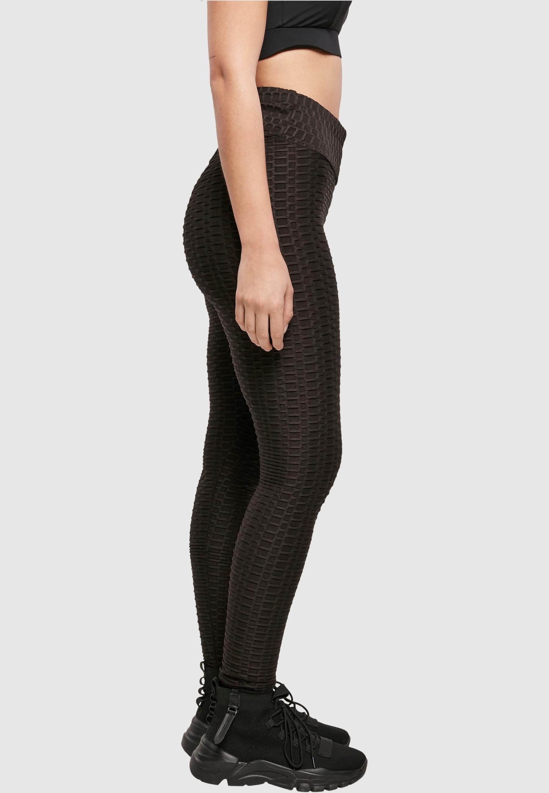 URBAN CLASSICS Leggings »Urban Classics Damen Ladies High Waist Honeycomb Leggings«, (1 tlg.)