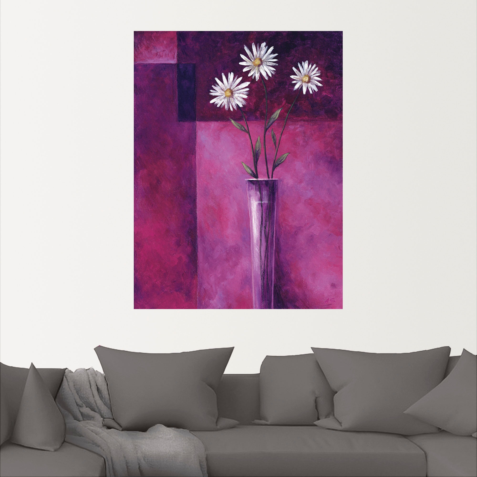 Artland Wandbild »Margeriten«, Blumen, (1 Größen Alubild, Poster BAUR | Wandaufkleber oder als Leinwandbild, in versch. bestellen St.)