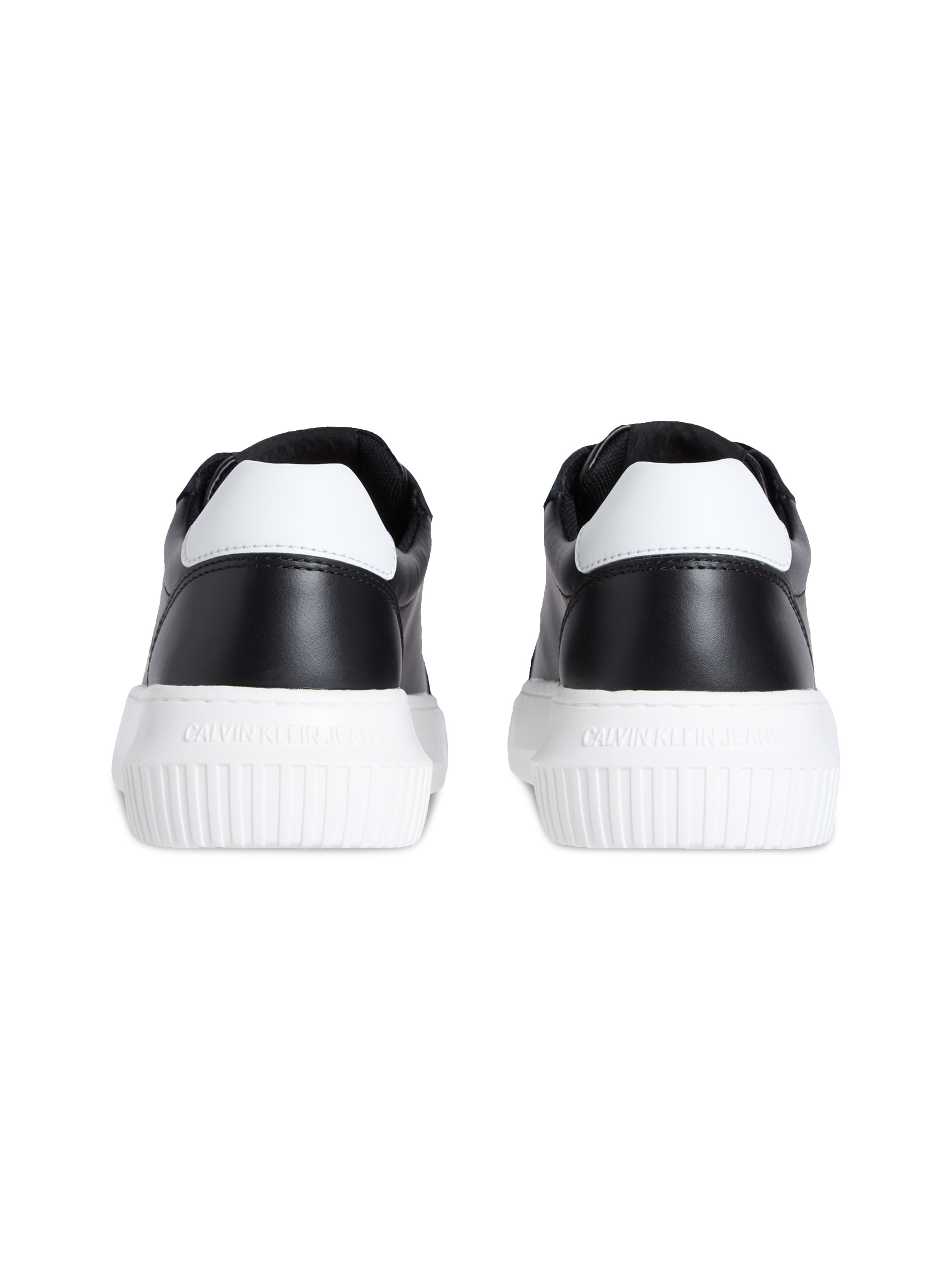 Calvin Klein Jeans Plateausneaker »CHUNKY CUPSOLE MONO LTH WN«, Schnürschuh, Halbschuh, Freizeitsneaker mit seitlichem CK-Logo