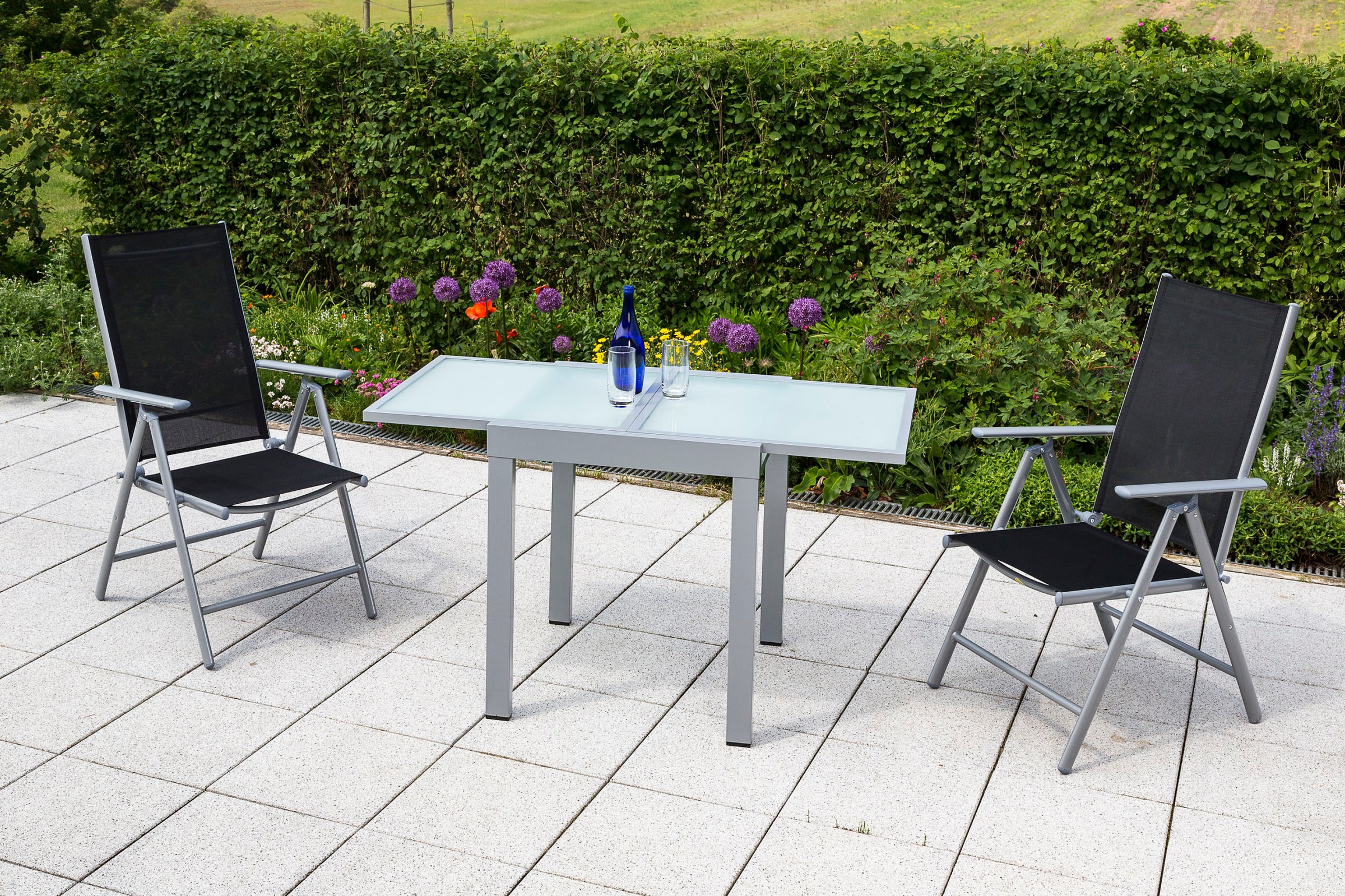 MERXX Balkonset "Amalfi", mit ausziehbarem Tisch: 65/ 130 cm günstig online kaufen