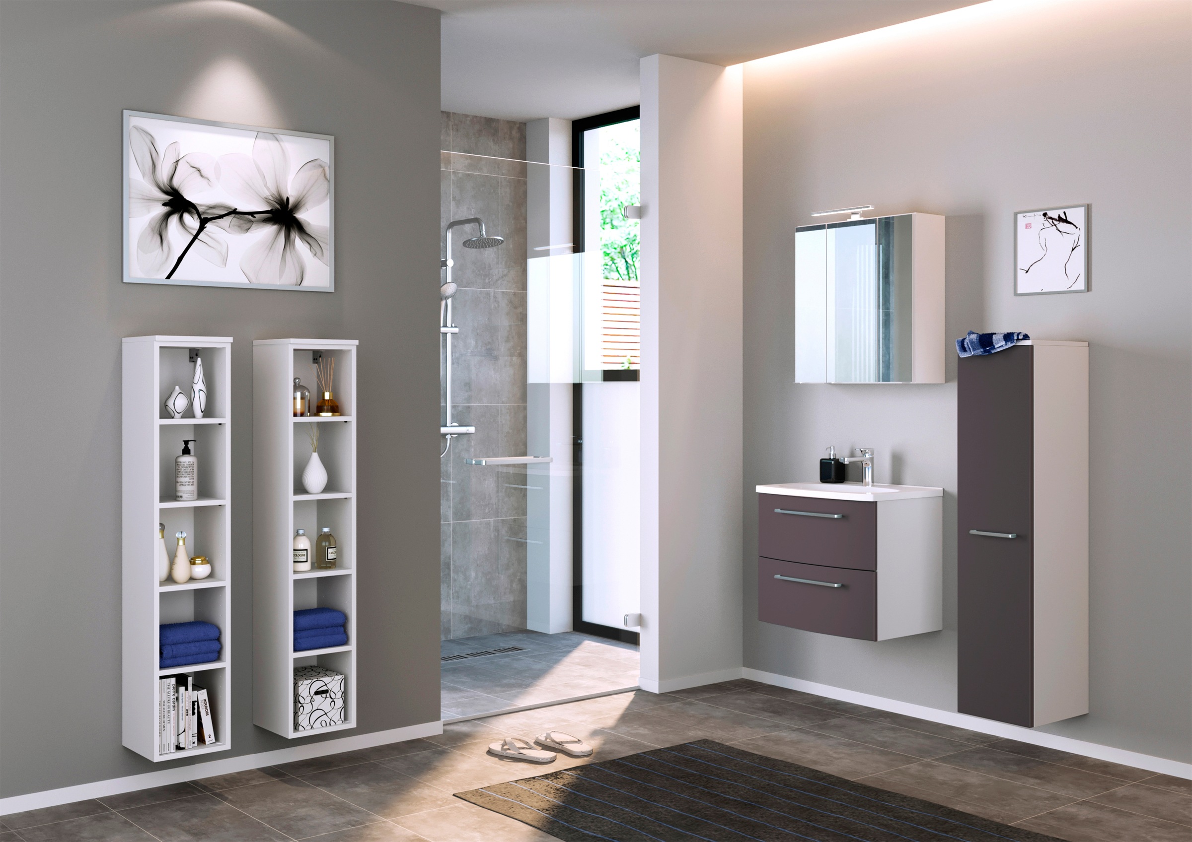 welltime Spiegelschrank »Catania« Inklusive LED-Beleuchtung