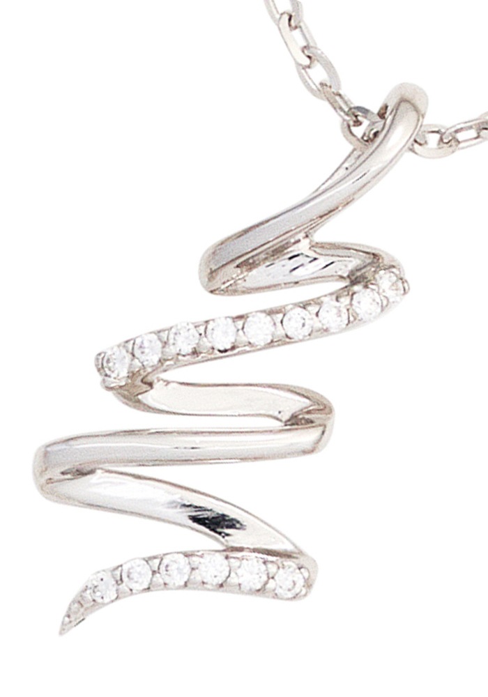 JOBO Kettenanhänger »Anhänger mit 15 Zirkonia«  925 Silber