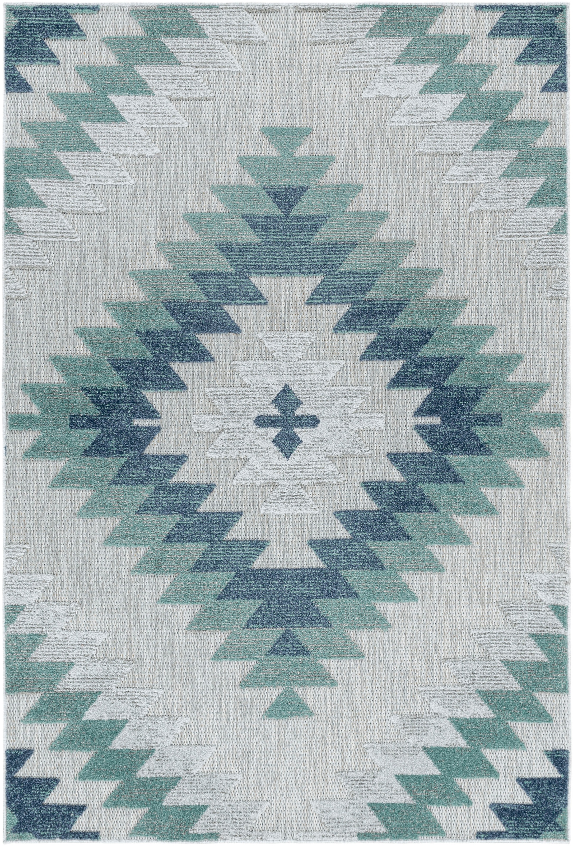 Ayyildiz Teppiche Teppich »BAHAMA 5154«, rechteckig, 8 mm Höhe, Läufer, Flachflor mit Hoch-Tief-Struktur, In-und Outdoor geeignet