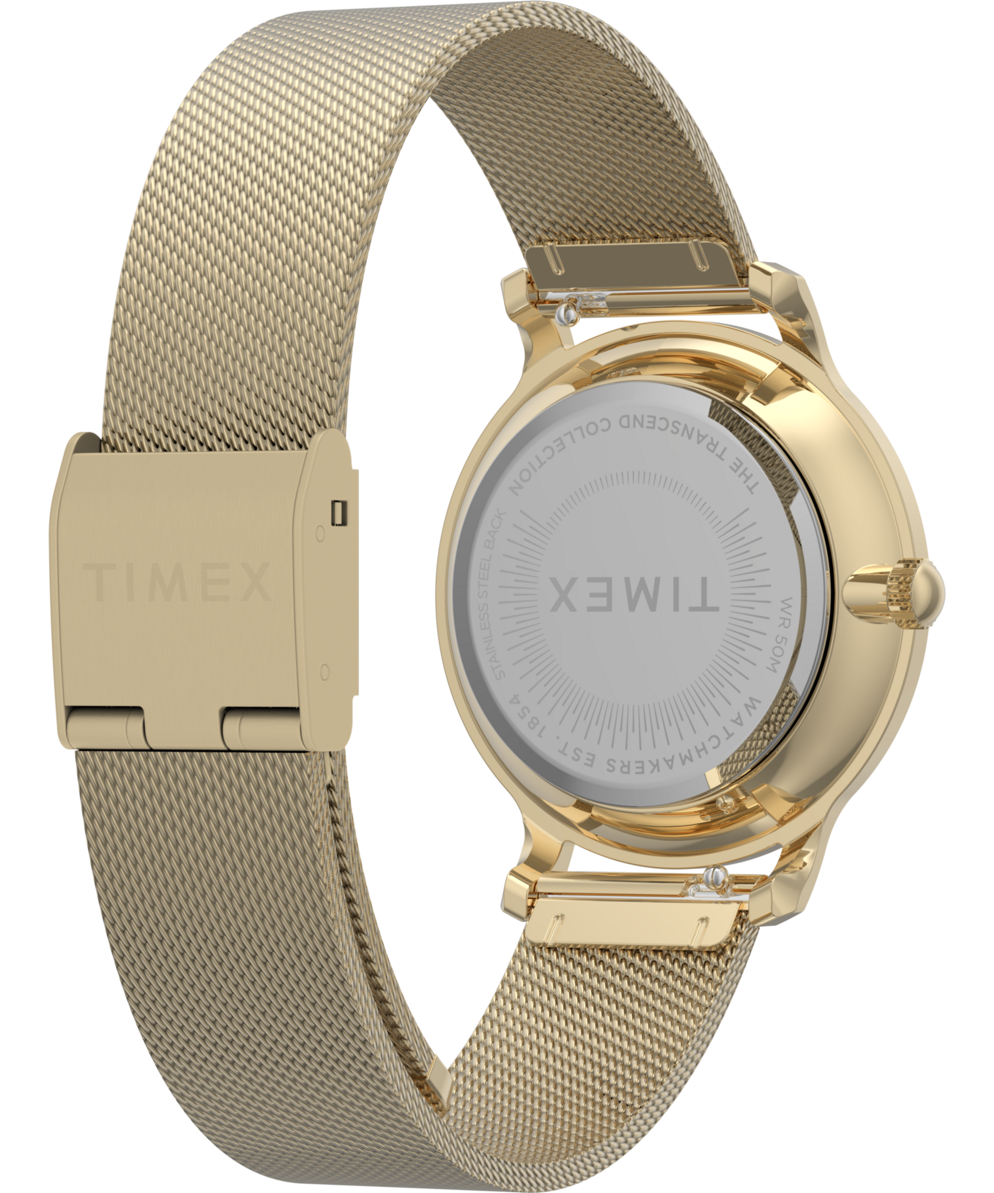 Timex Quarzuhr »TRANSCEND«, Armbanduhr, Damenuhr, Edelstahlarmband, analog