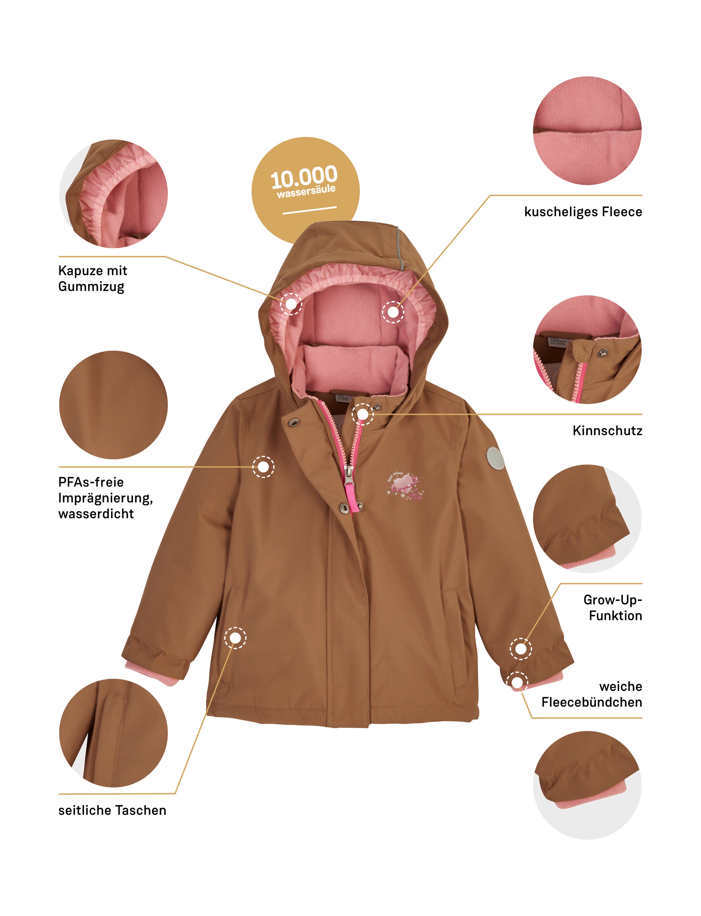 first instinct by killtec Funktionsjacke »FIOW 38 MNS JCKT«, Wasserdichte Funktionsjacke mit verlängerbaren Ärmeln