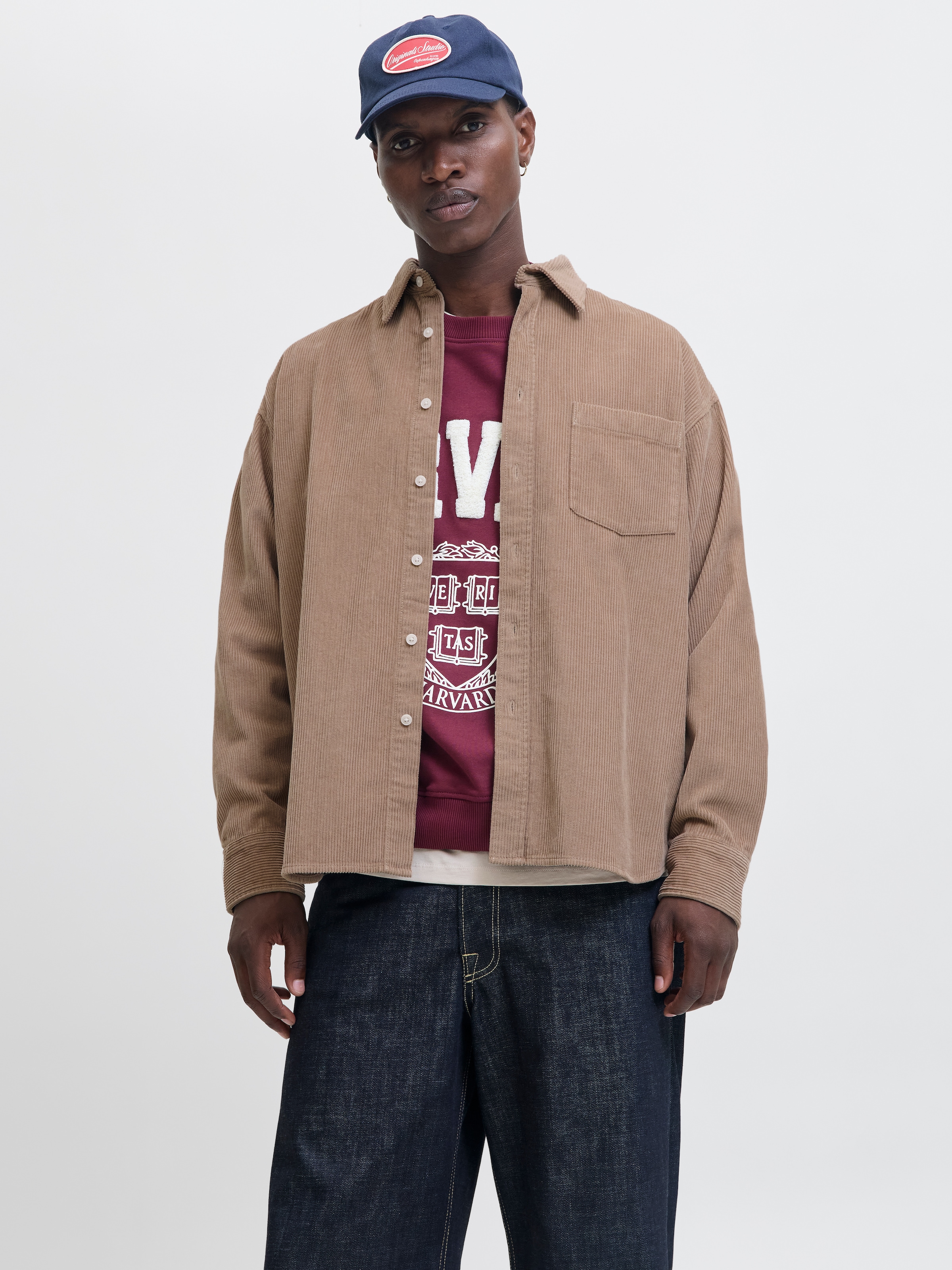 Jack & Jones Langarmhemd "JORINWOOD OVERSIZED CORD SHIRT LS" günstig online kaufen