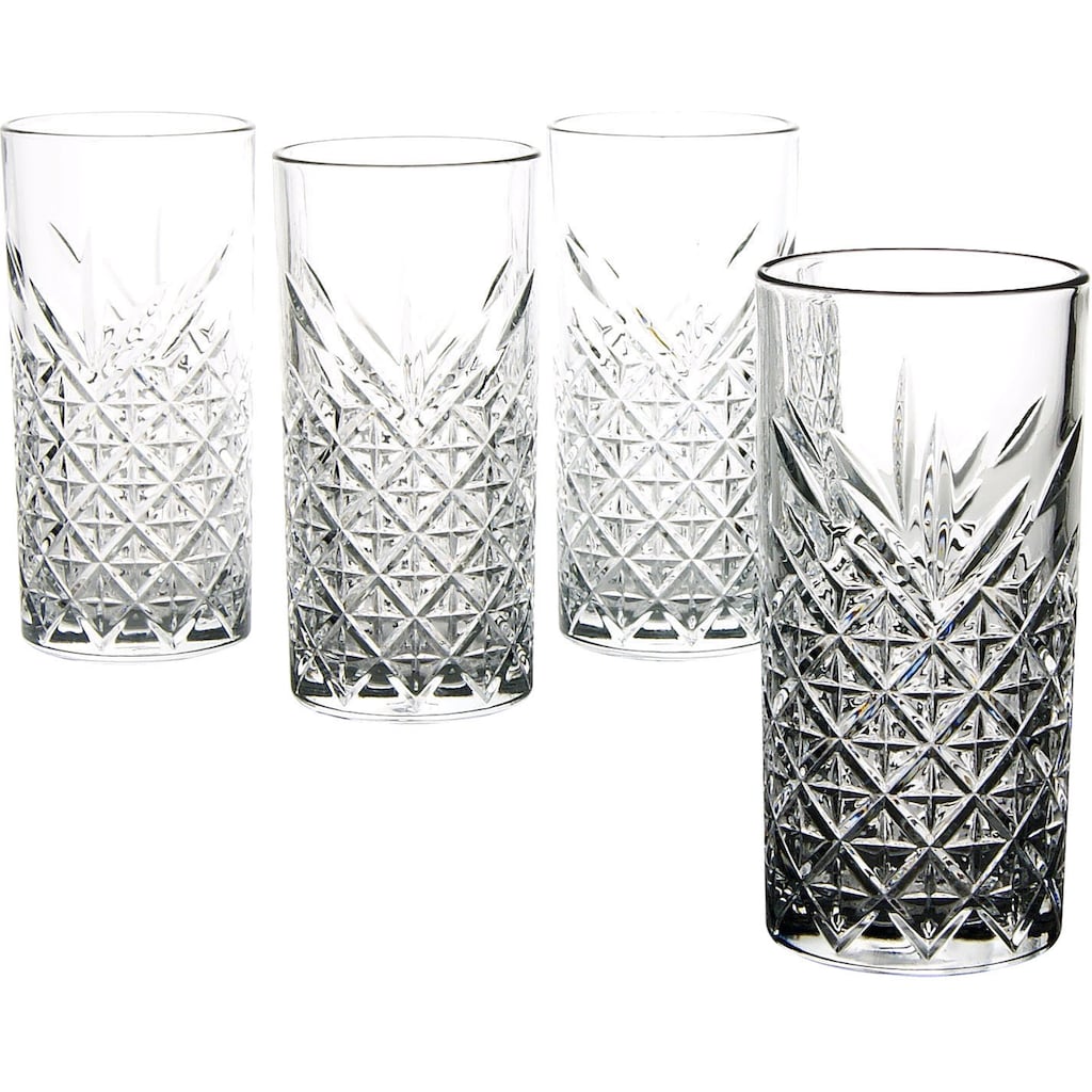 CreaTable Gläser-Set »TIMELESS Trinkgläser«, (Set, 8 tlg.), 4 Wassergläser, 4 Whiskygläser im Set