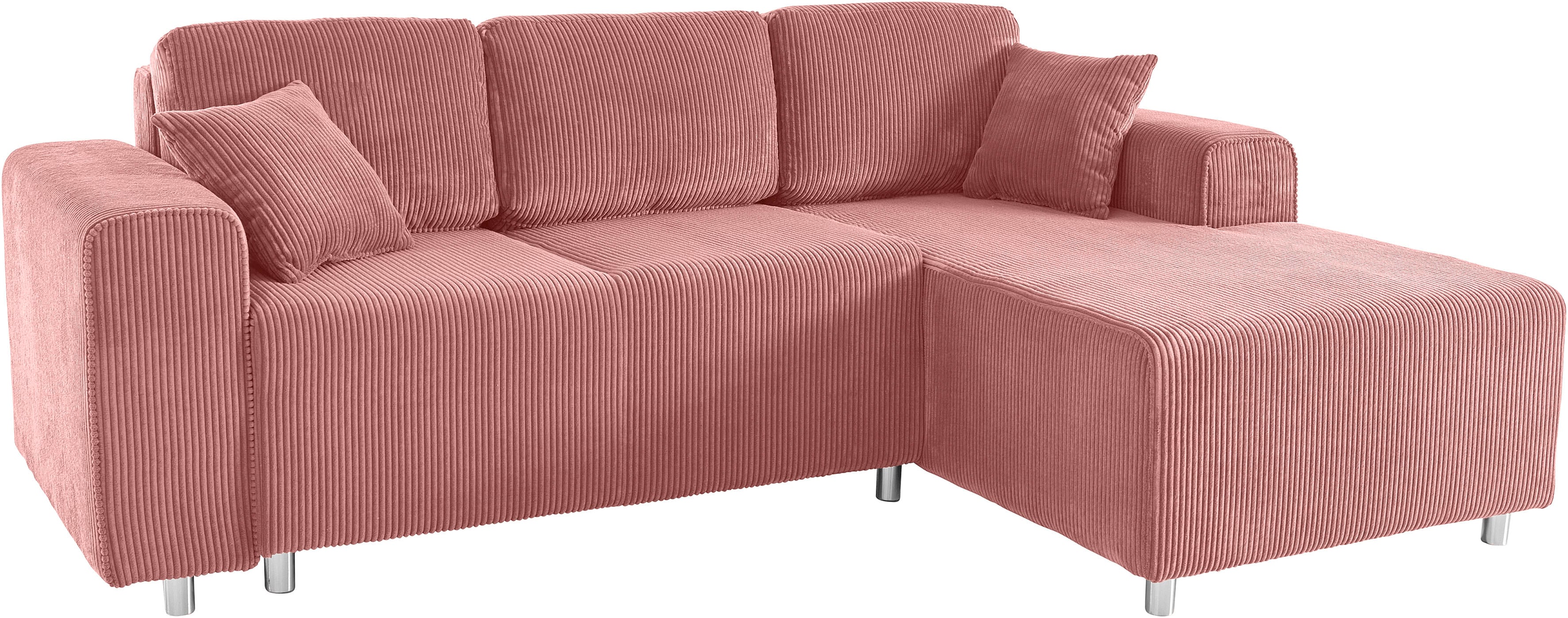 Thumbnail - Home affaire Ecksofa "Györ" L-Form, wahlweise mit Bettfunktion und Bettkasten incl. 2 Zierkissen