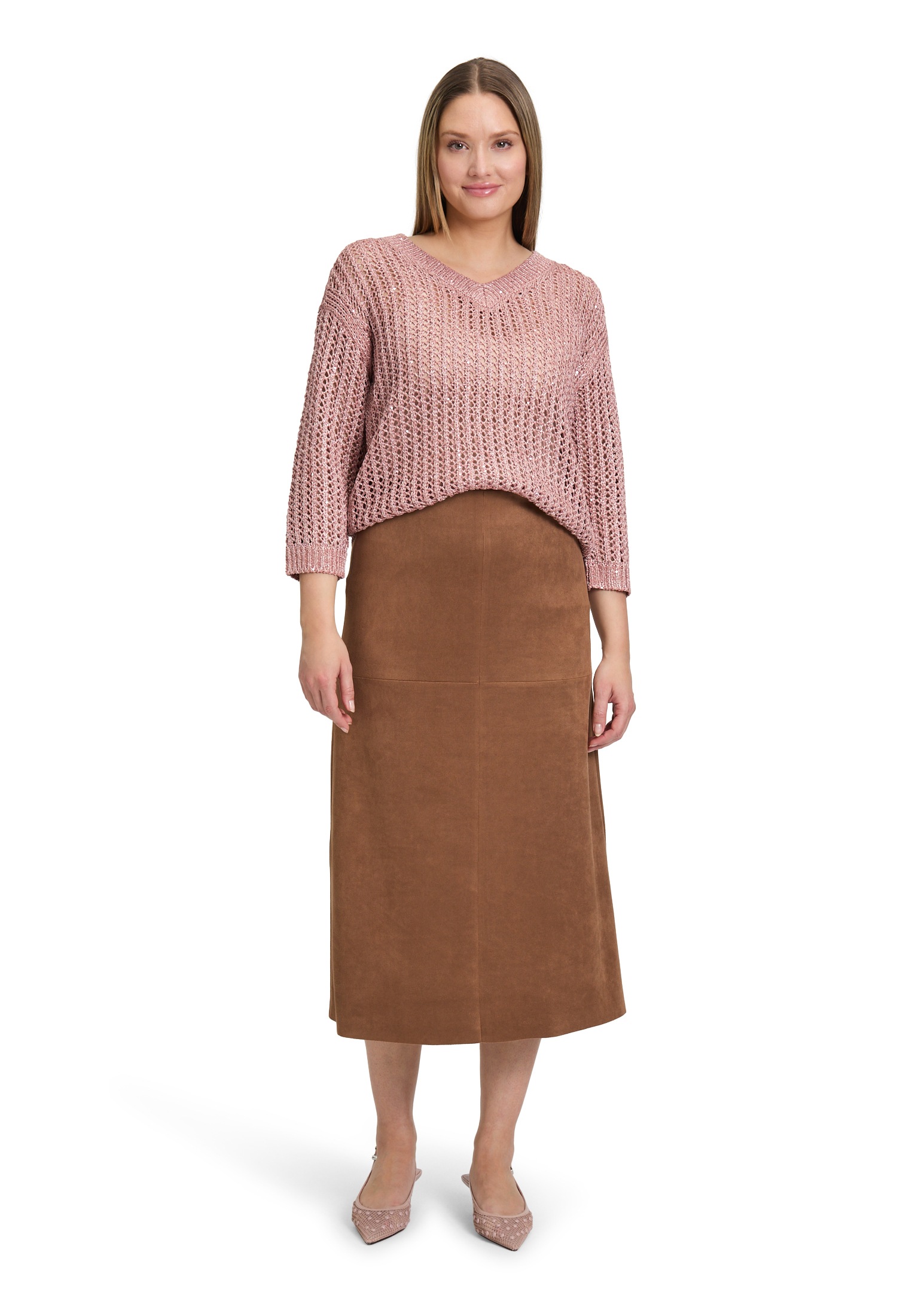 Betty Barclay Strickpullover »Betty Barclay Lochstrick-Pullover mit Pailletten«, (1 tlg.), Glitzer