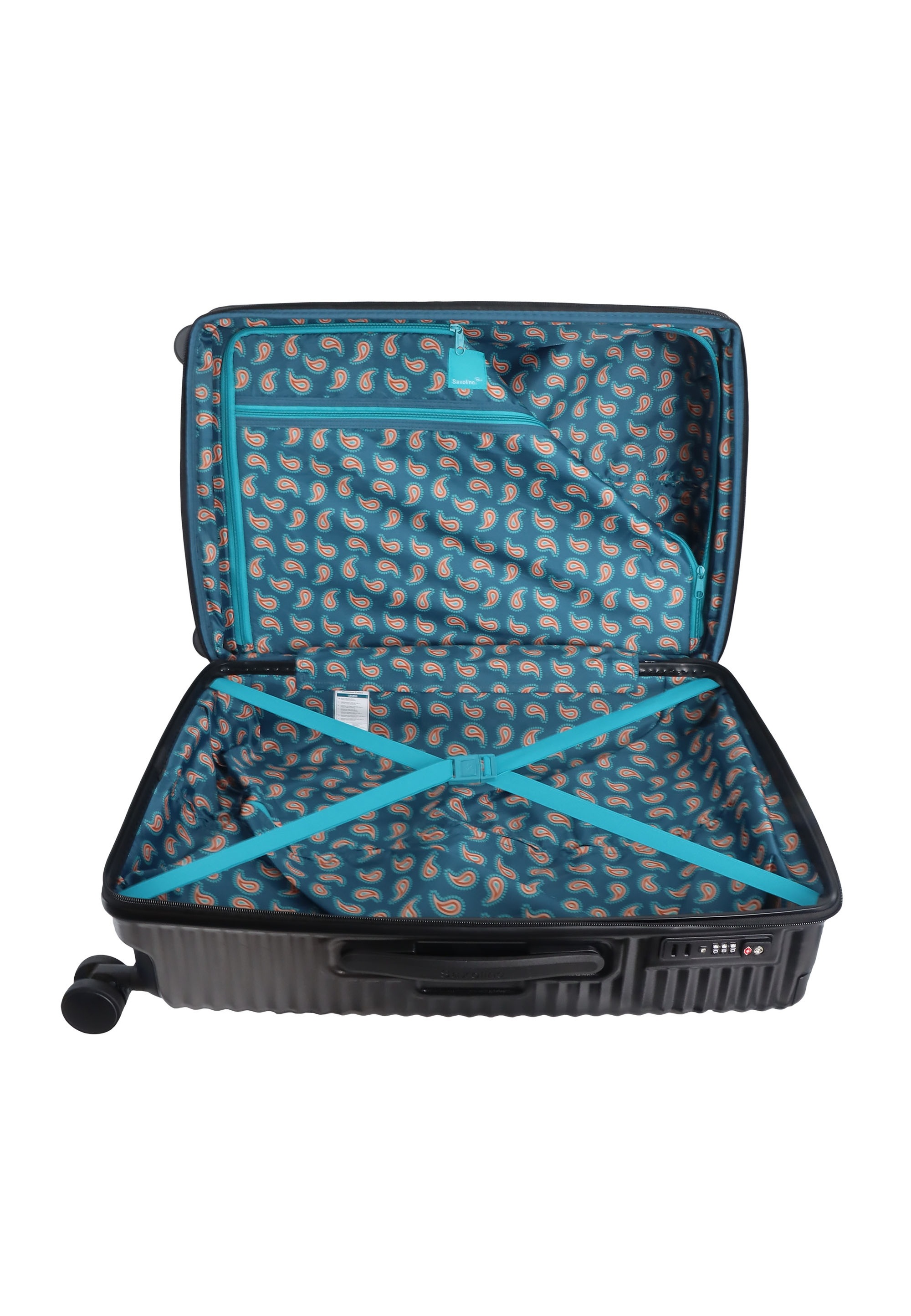 Saxoline® Koffer »Elite«, mit Trolleysystem aus Halbaluminium