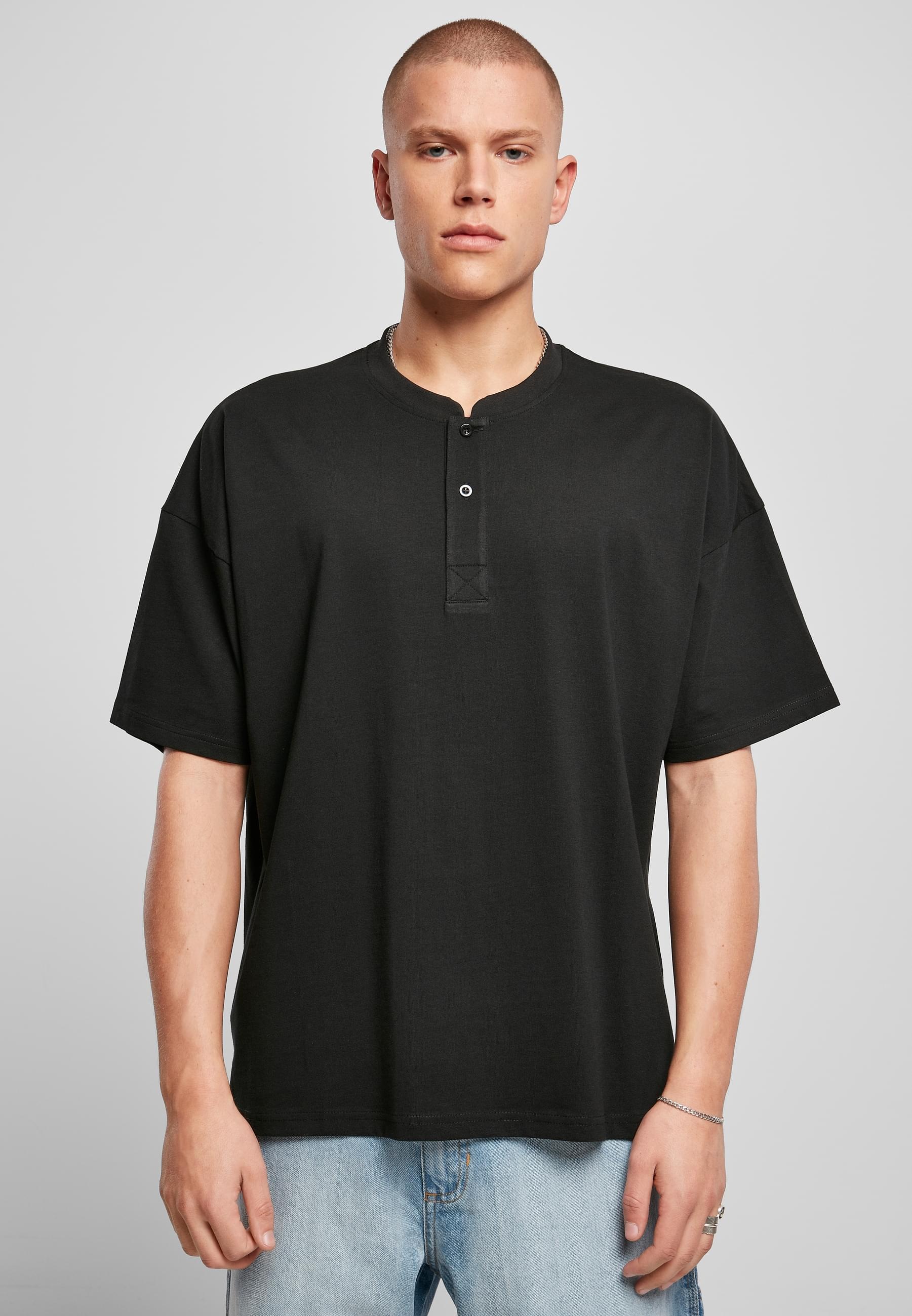 URBAN CLASSICS T-Shirt »Urban Classics Herren Oversized Henley Tee«, (1 tlg.)