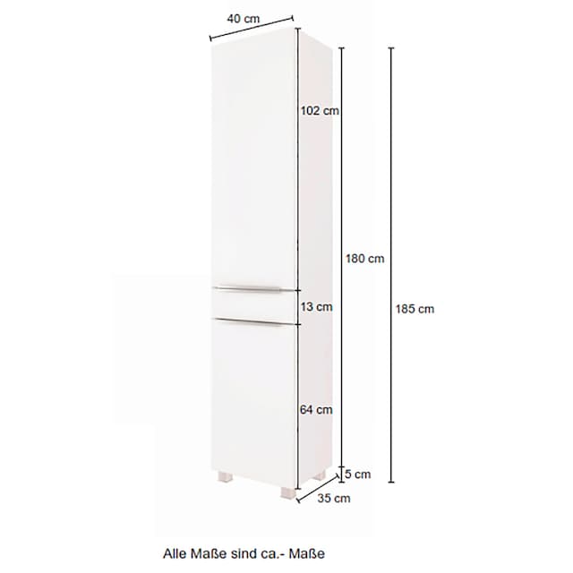 HELD MÖBEL Seitenschrank »Matera«, Breite 40 cm, hochwertige matte MDF-Fronten  und Softclose-Funktion bestellen | BAUR