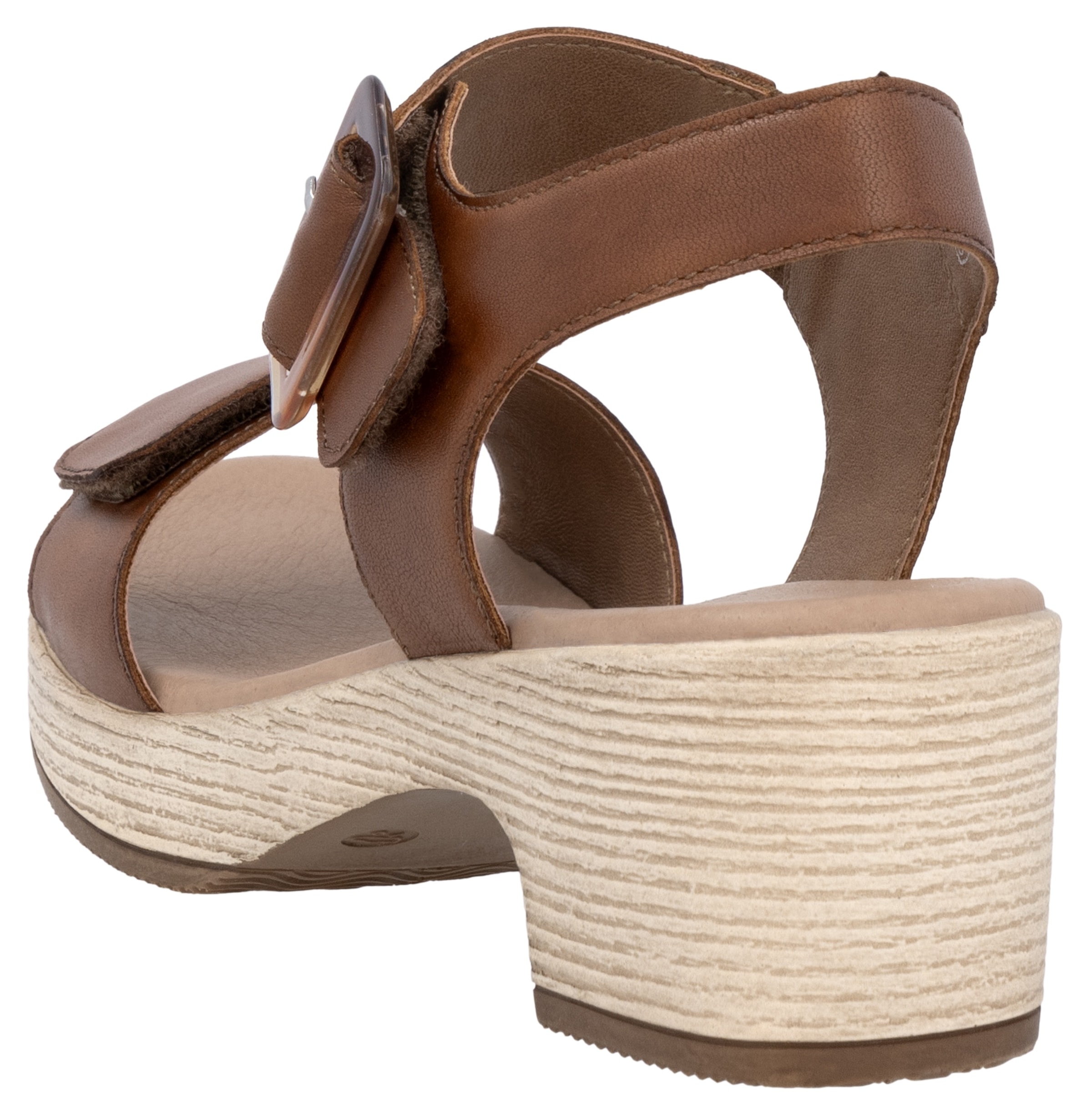 Remonte Sandalette, Blockabsatz, Sommerschuh, Sandale mit Klettverschlüssen