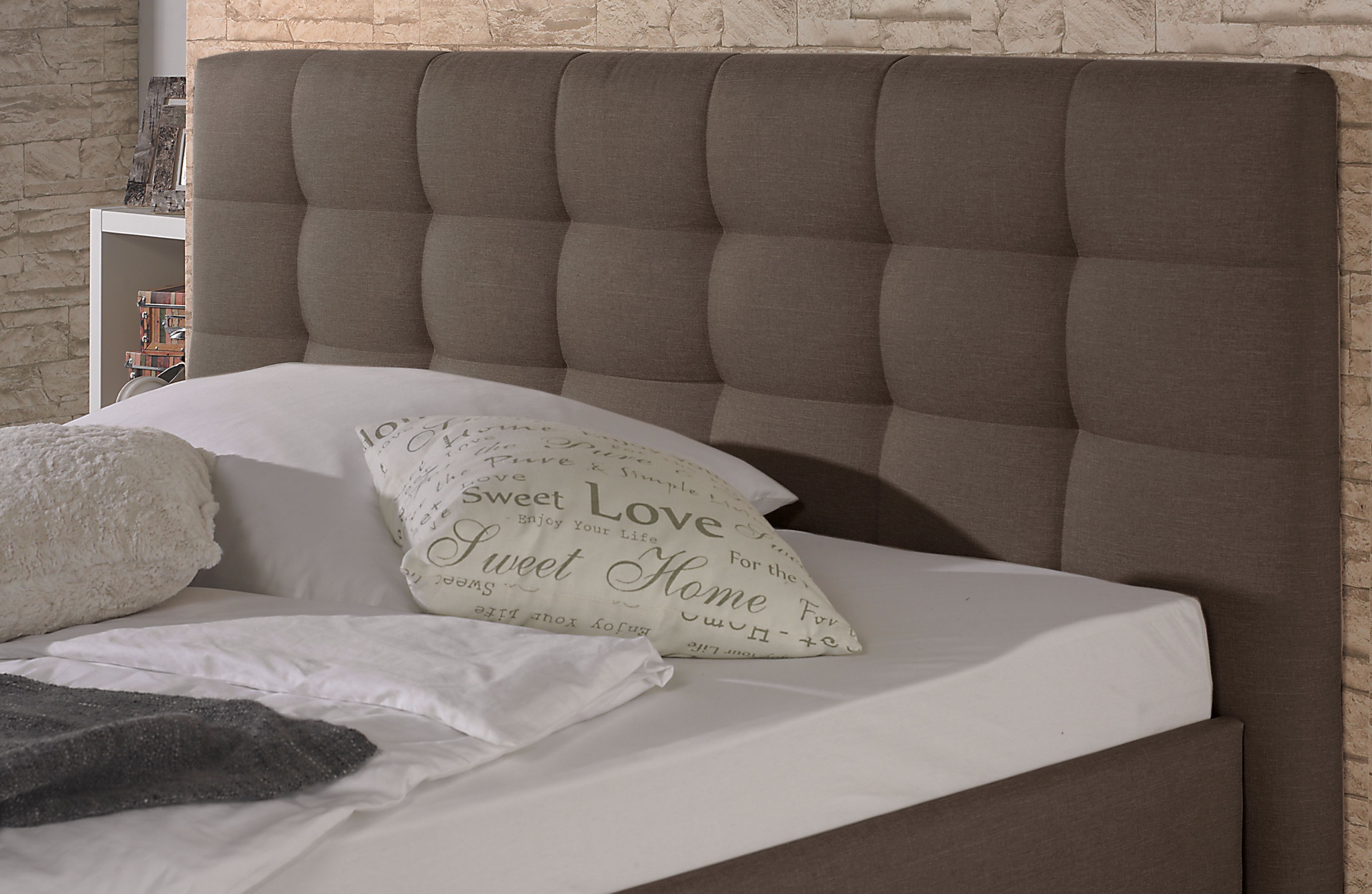 Maintal Madane Upholstered Bed Brown 194x207cm 10