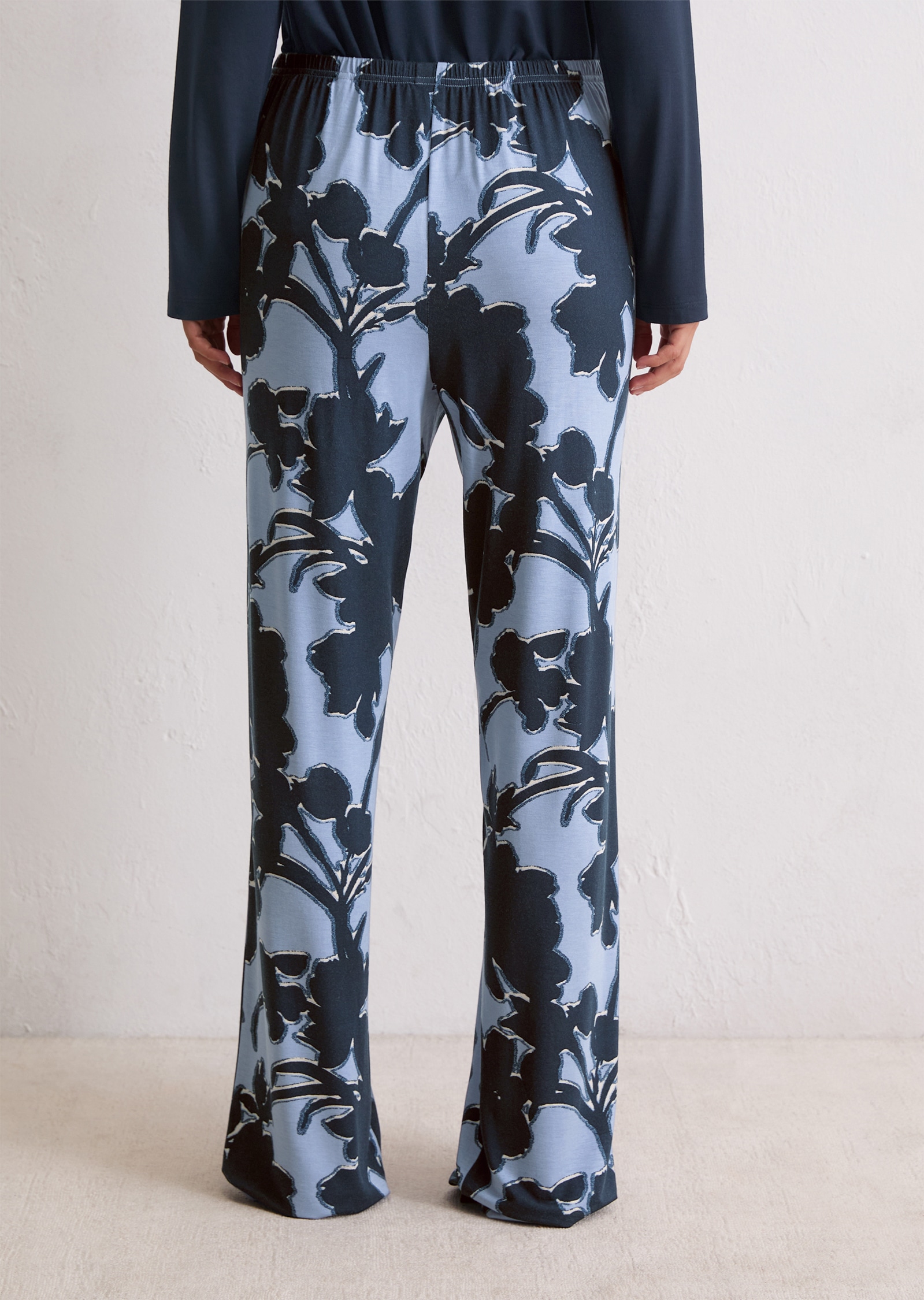 Marc O'Polo Loungehose »Mix N Match Cotton Modal«, floraler Print, seitliche Taschen, weites Bein