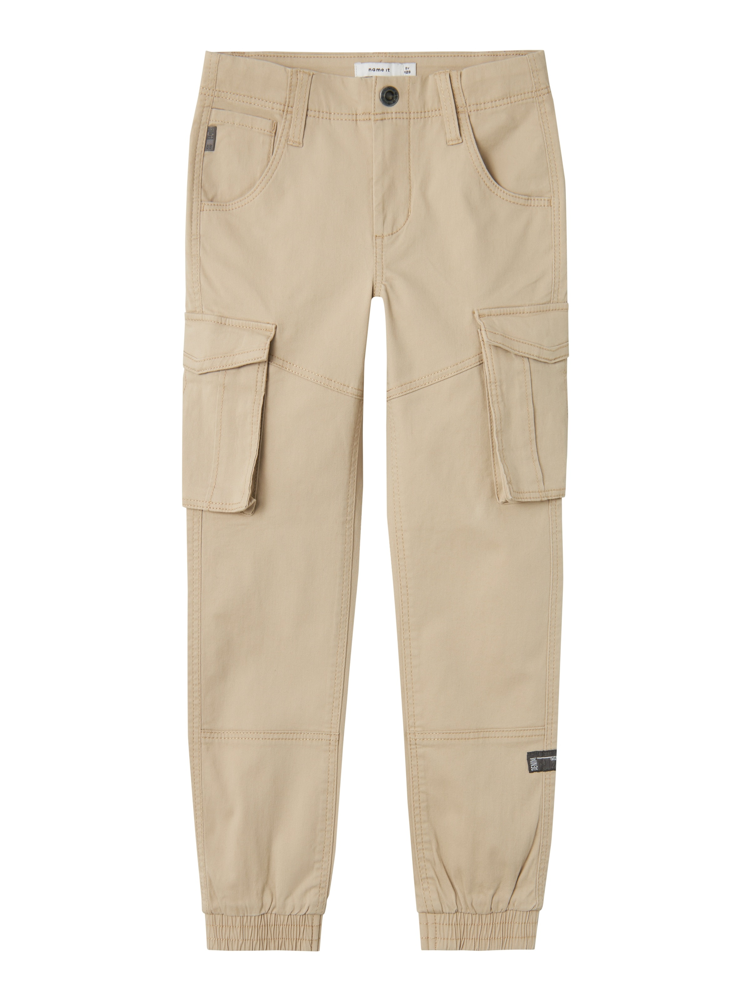 Name It Cargohose »NITBAMGO für Jungen mit verstellbarem Bund und Stretchkomfort«, unifarben, relaxed fit, Baumwollmix, regular fit