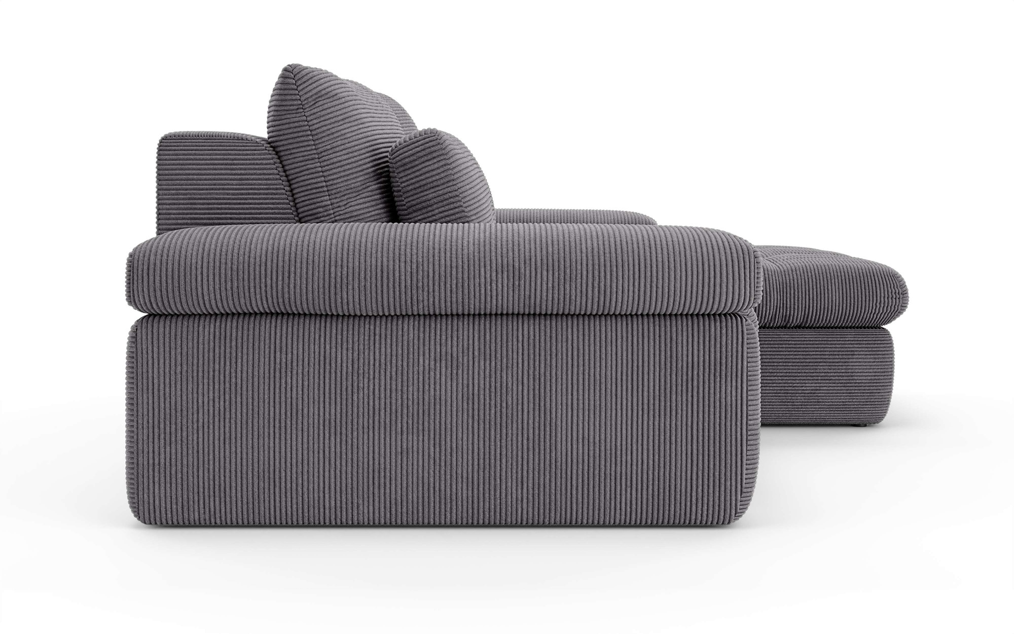 Home affaire Ecksofa »ALVERIE mit Recamiere, moderne Steppung, Maße: B/T/H 274/203/106 cm«, L-Form mit Wellenunterfederung, mit 4 Rückenkissen, pflegeleicht Stoff