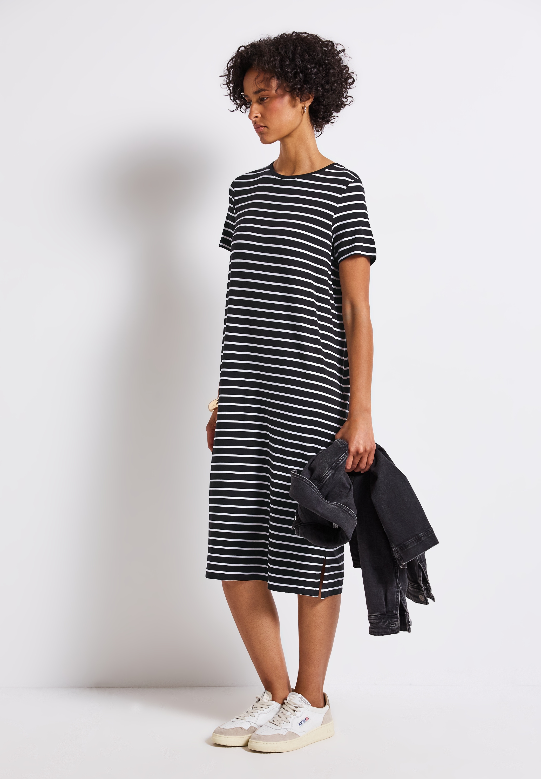 STREET ONE Midikleid Ohne Taschen soft und trageangenehm