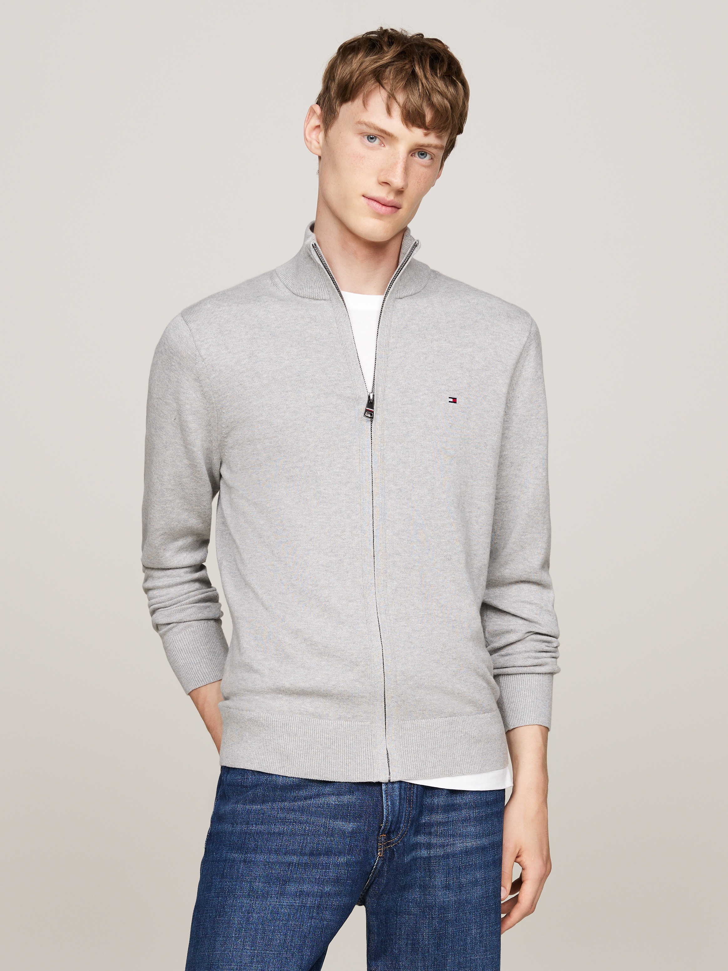 Tommy Hilfiger Cardigan PIMA ORG CTN CASHMERE ZIP THRU günstig online kaufen