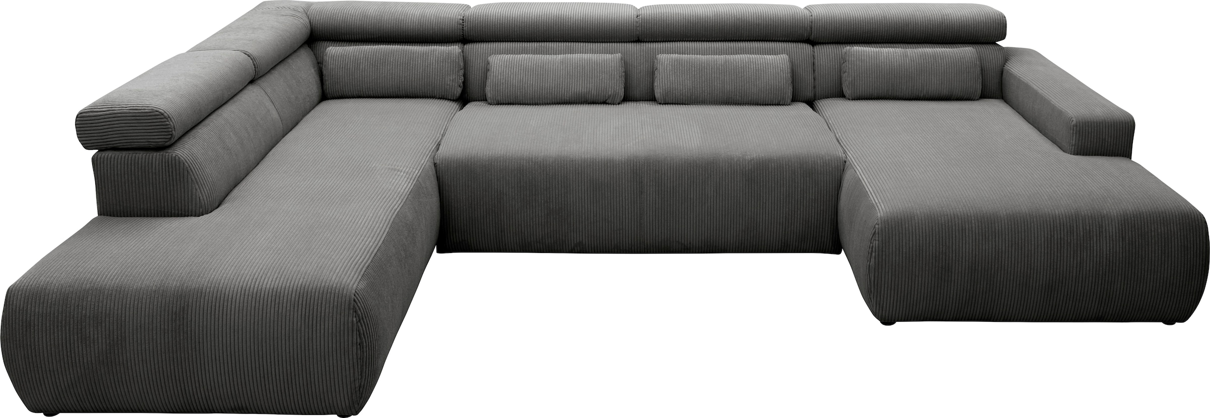 DOMO collection Wohnlandschaft Brandon viele Bezugsarten, incl. Nierenkissen, mit Kopfteilverstellung, wahlweise Sitztiefenverstellung