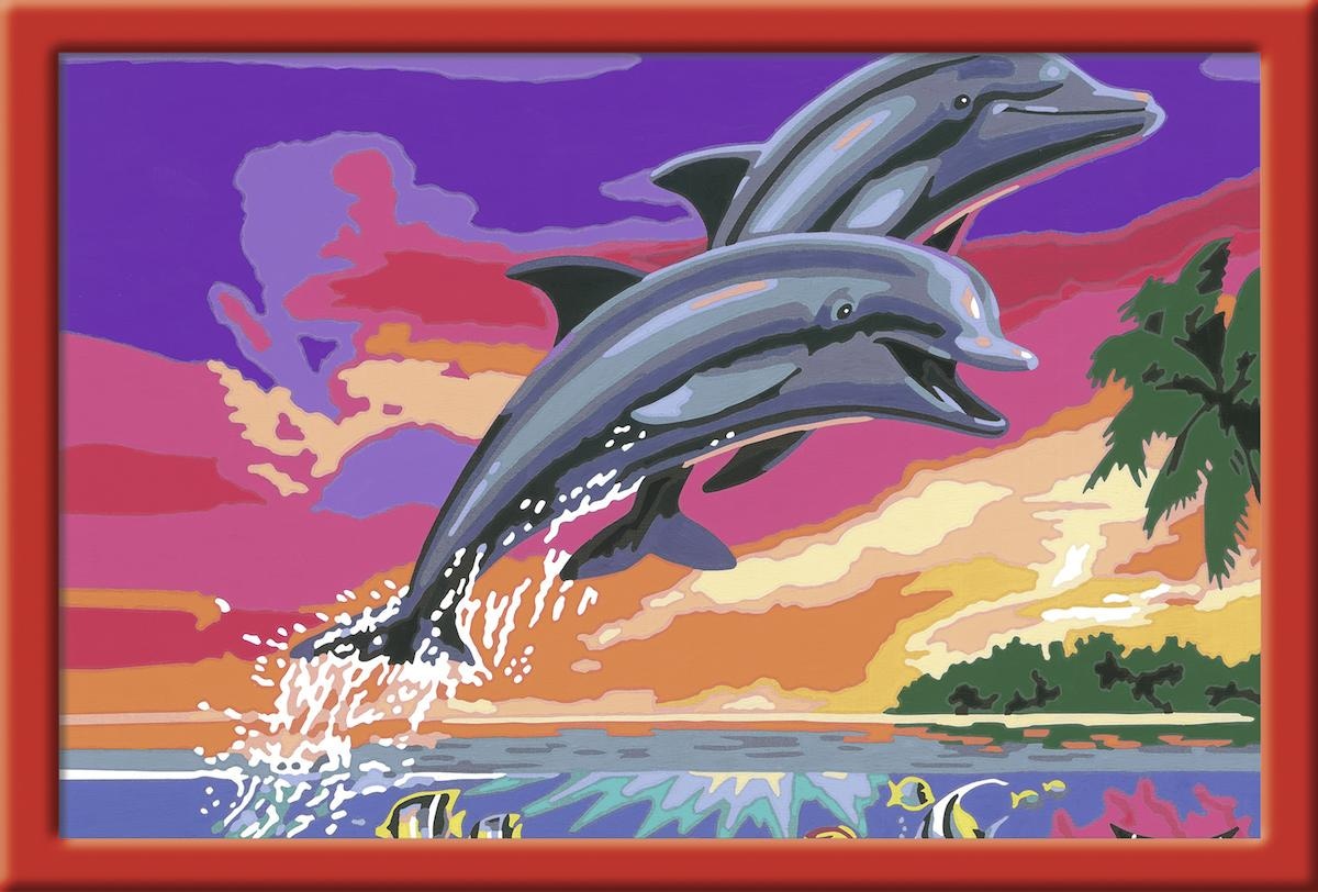 Ravensburger Malen nach Zahlen »Welt der Delfine«, Made in Europe, FSC® - schützt Wald - weltweit