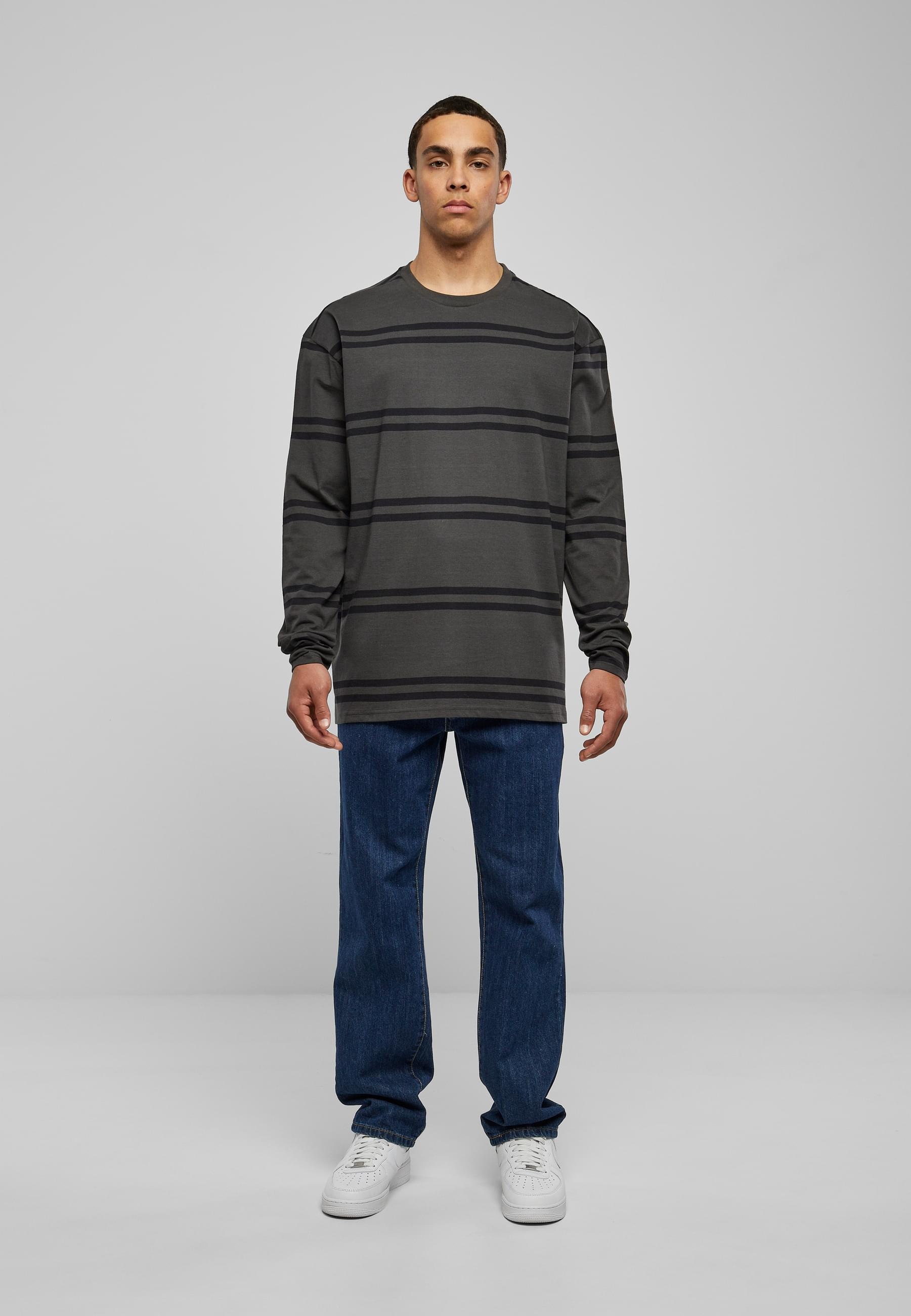 URBAN CLASSICS Longsleeve »Urban Classics Herren Oversized Striped Longsleeve«, (1 tlg.)