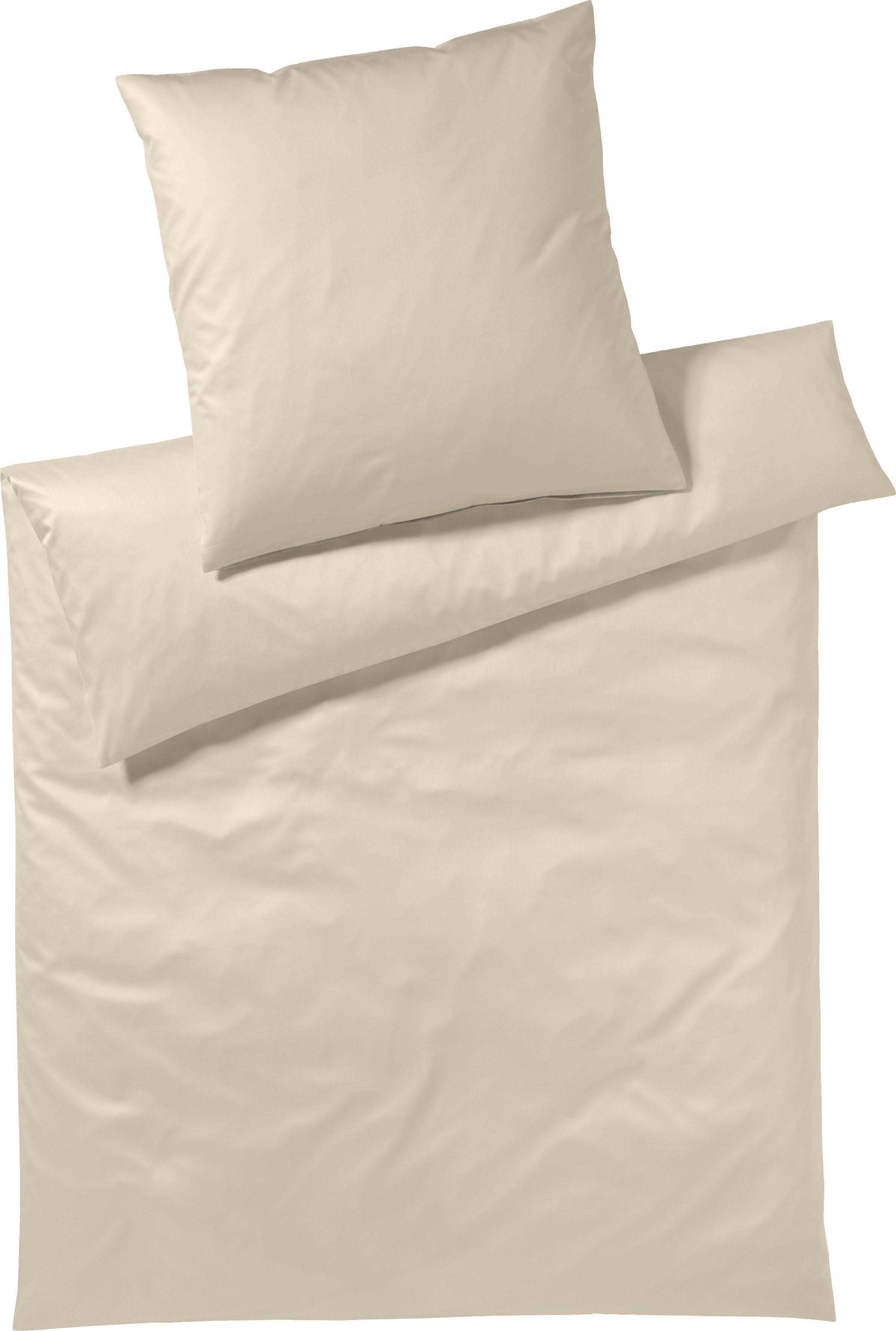 Yes for Bed Bettwäsche "Pure & Simple Uni in Gr. 135x200, 155x220 oder 200x200 cm" 3 Stk. Bettwäsche aus Baumwolle, zeitlose Bettwäsche mit seidigem Glanz