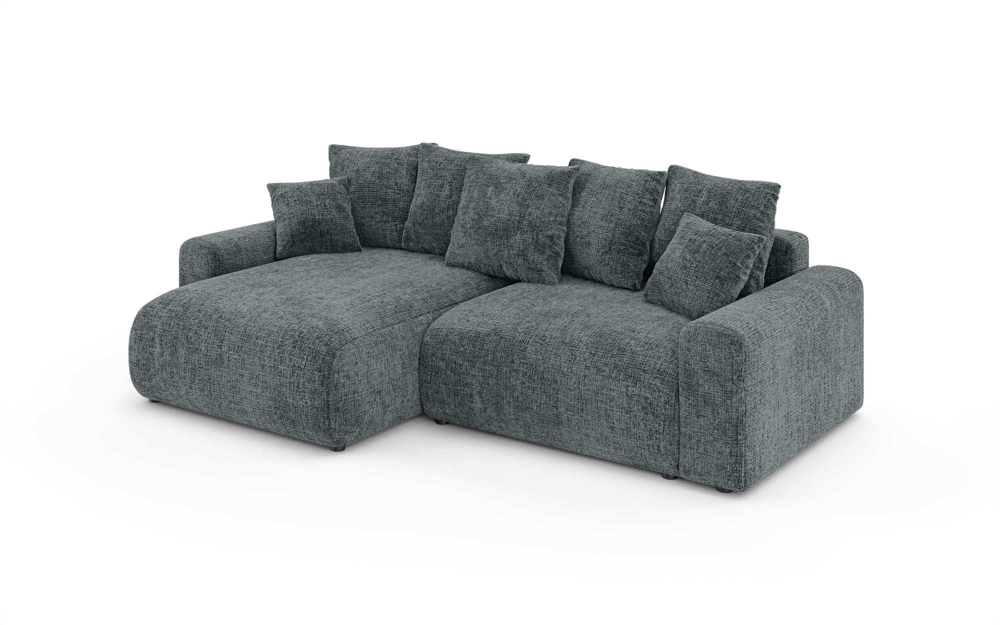Home affaire Ecksofa »LAKESIDE klein mit Bettfunktion und Bettkasten, B/T/H 235/142/84 cm«, L-Form, Recamiere beidseitig montierbar, mit Wellenunterfederung