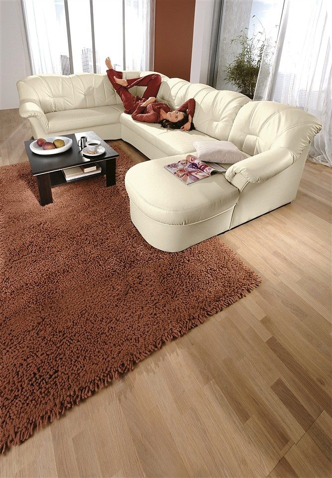 DOMO collection Wohnlandschaft »Papenburg, zeitlose Rückensteppung, elegante Formensprache, U-Form«, in großer Farbvielfalt, wahlweise mit Bettfunktion