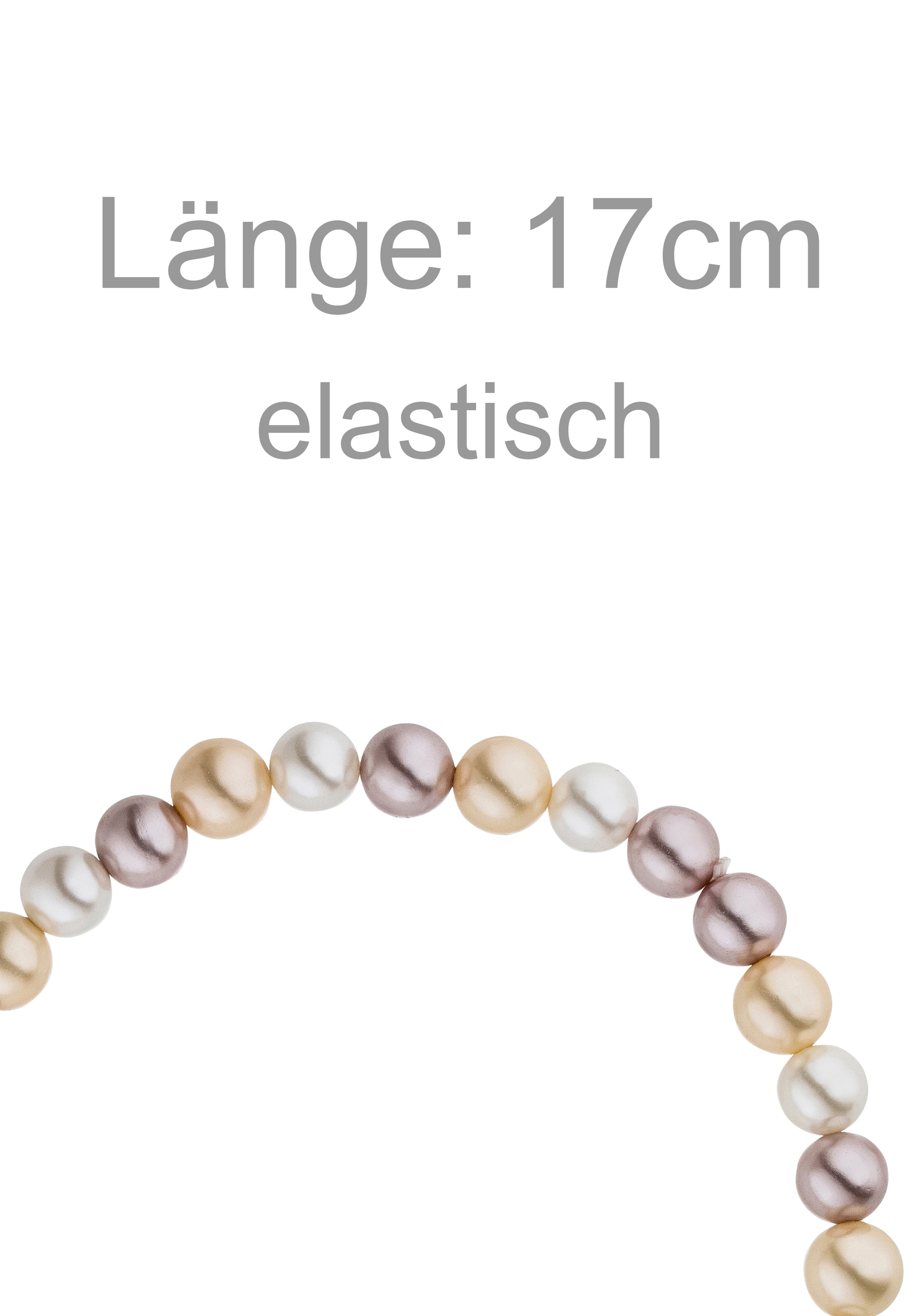 JOBO Armband »Muschelkern-Perlen 6 mm« multicolor 17 cm