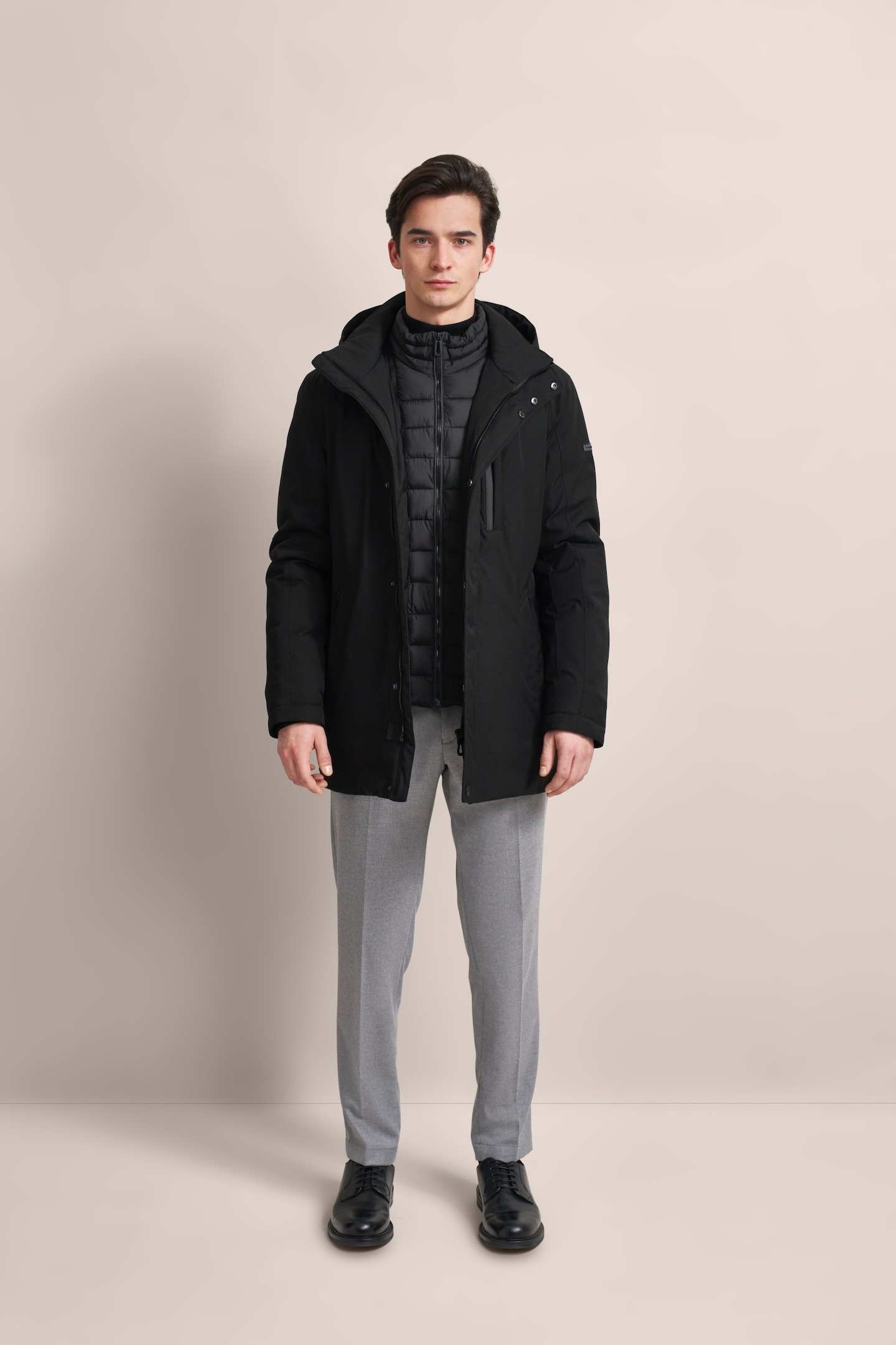 bugatti Langjacke, mit Kapuze, mit wasserfester Eigenschaft