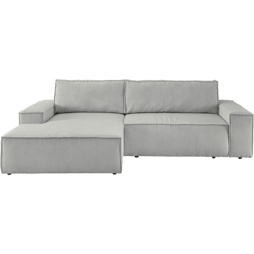 Ecksofa SHERWOOD Schlafsofa, mit Bettkasten, Cord-Bezug