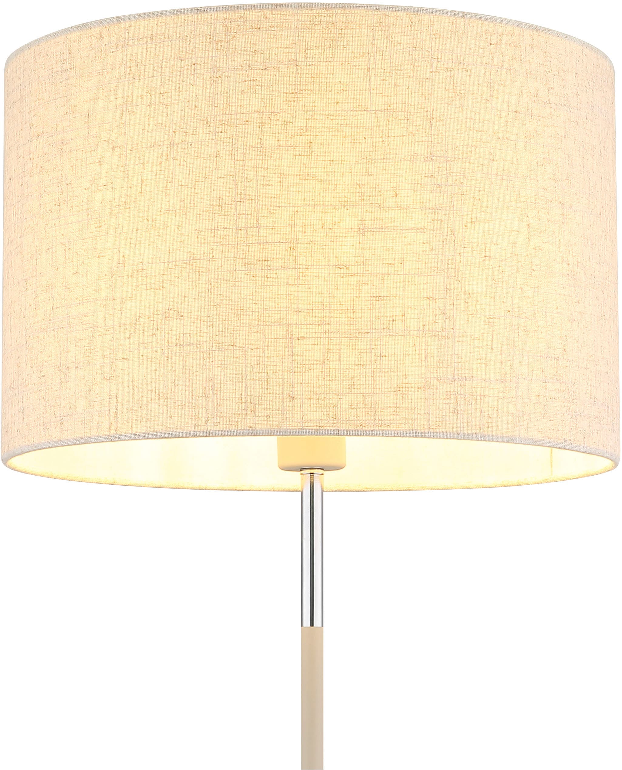GLOBO LIGHTING Stehlampe »DELEON« E27 1 Stk. Stehleuchte für Wohnzimmer Travertin sand